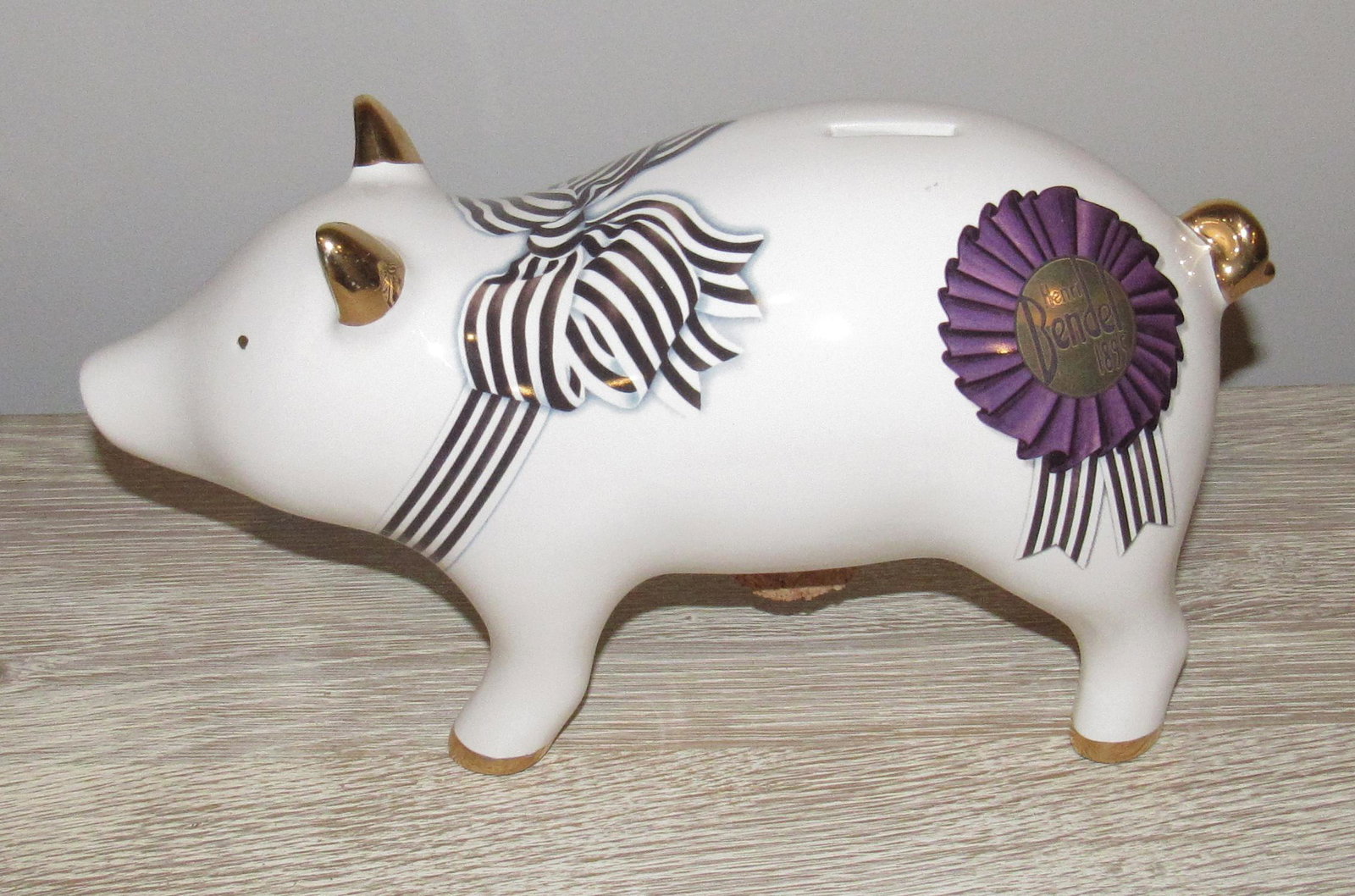 Henri Bendel Piggy Bank: Apprx 13" long and 7 1/2" tall