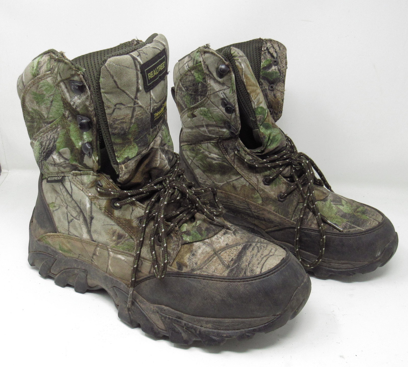 Size 12 Real Tree Camo Hunting Boots: Used