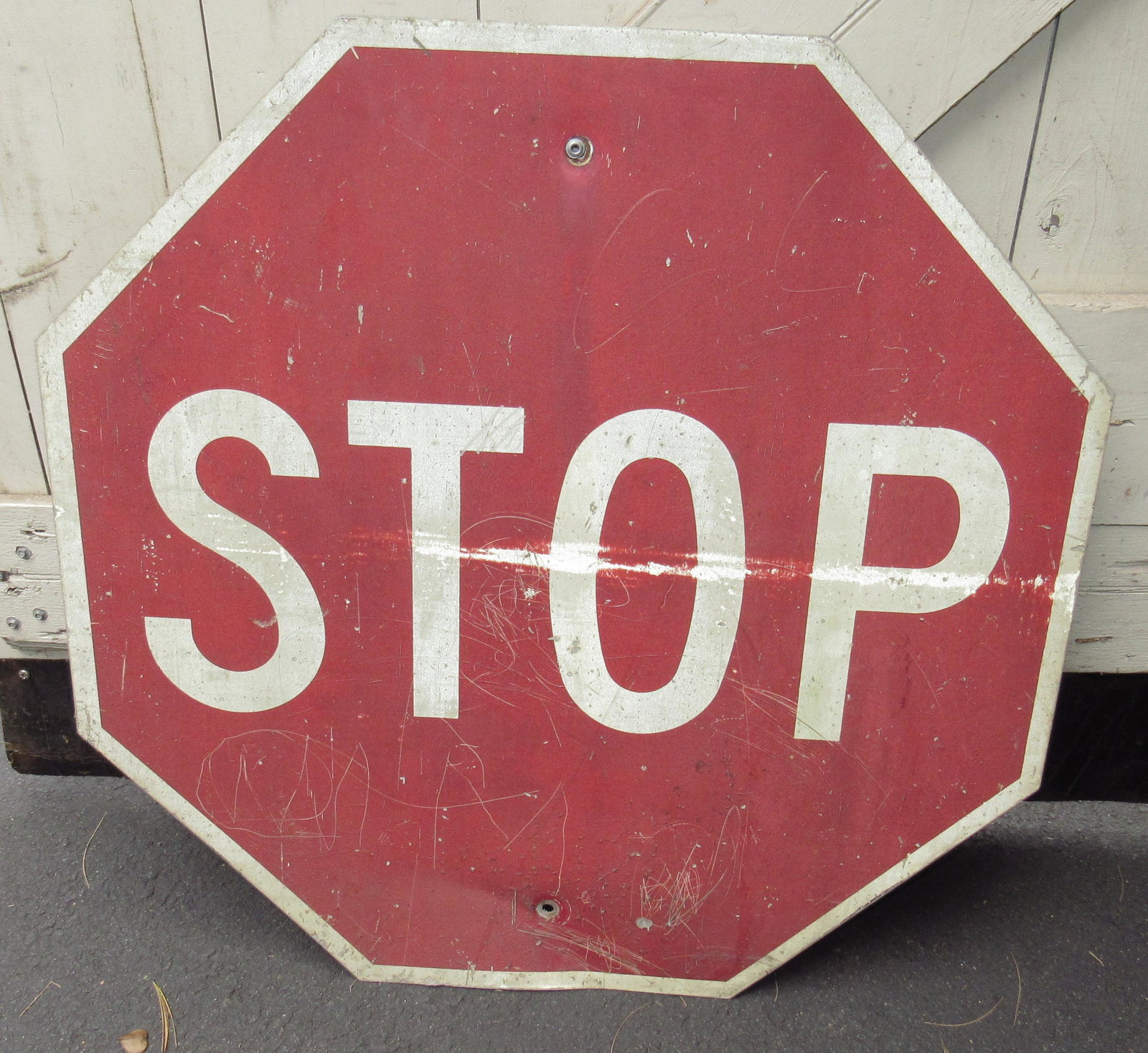 Stop Sign: Aluminum and approx 30" x 30"