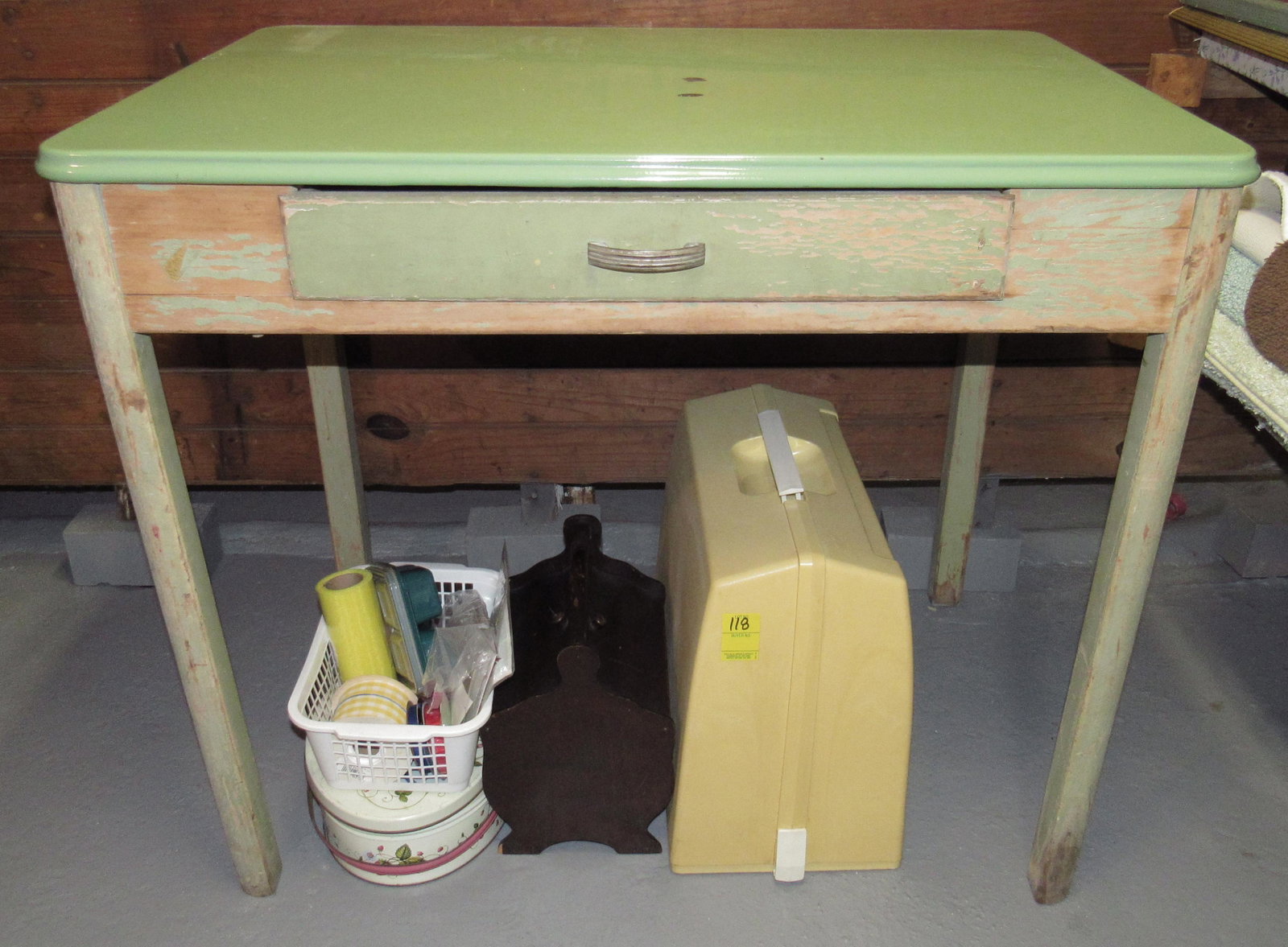 Porcelain Top Table: Approx 25" x 36" x 31" tall.