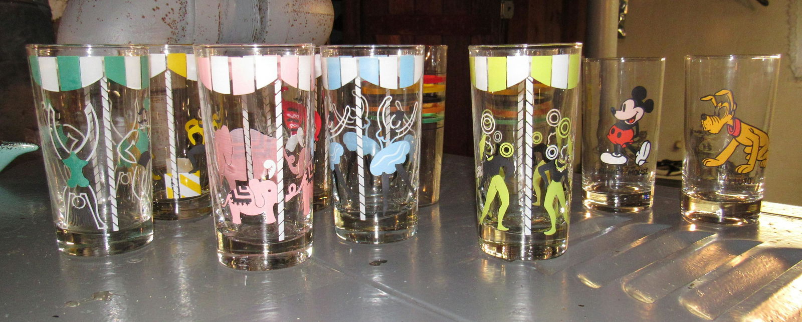 Vintage Pyro Drinking Glasses: Tallest are apprx 5 1/4" tall