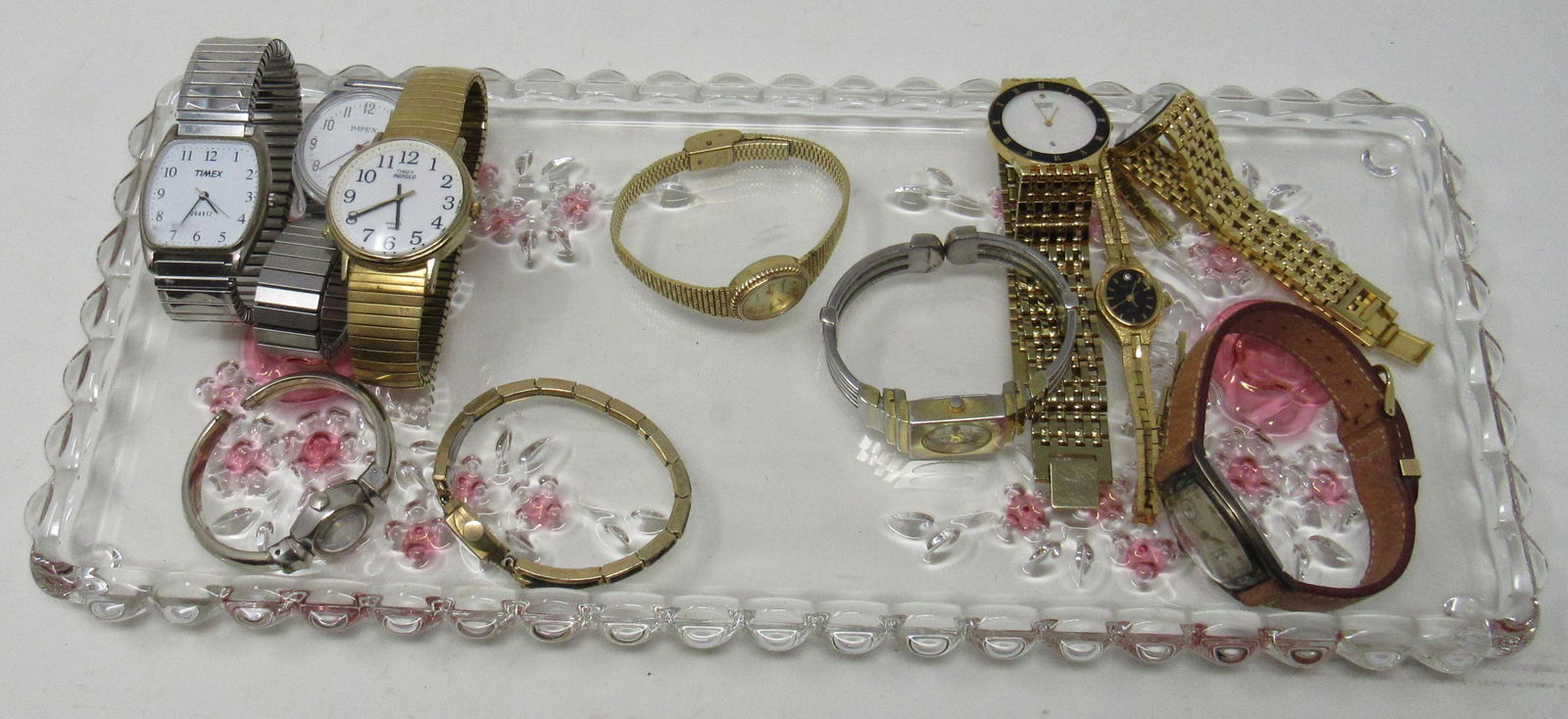 Misc Watches Incl. Gruen and Bulova: Getting all pictured, including vanity tray