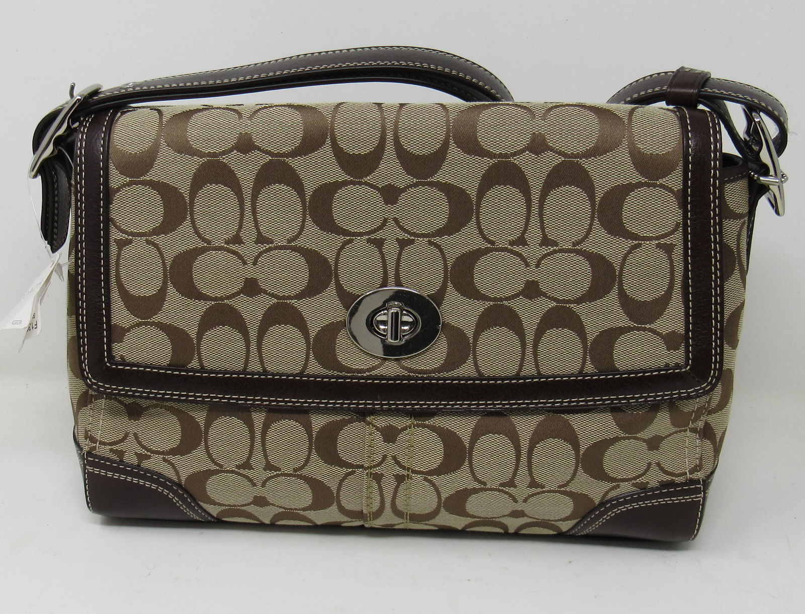 Coach Purse / Bag: Apprx 3 1/2" x 12" x 8" tall.