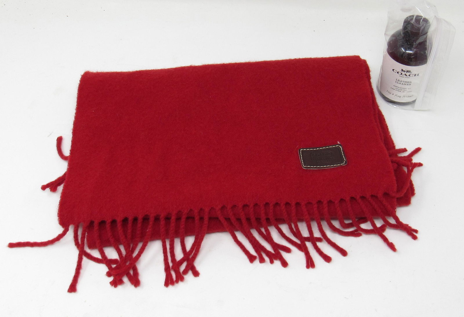 Red Coach Scarf and Leather Cleaner: 4oz bottle of cleaner is just about full