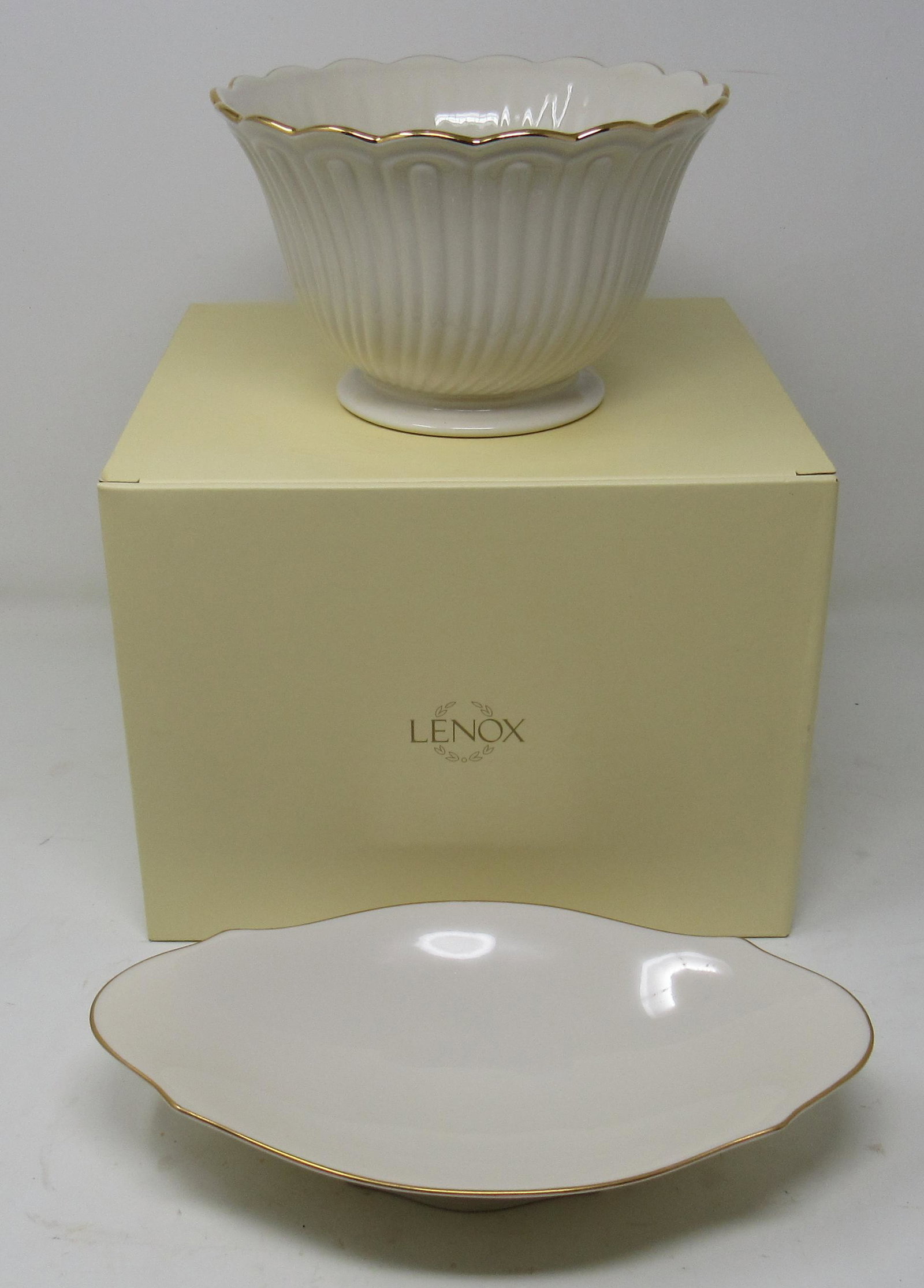 Lenox Tray and House Warming Bowl: Bowl is apprx 6 3/4" in diameter and 4" tall