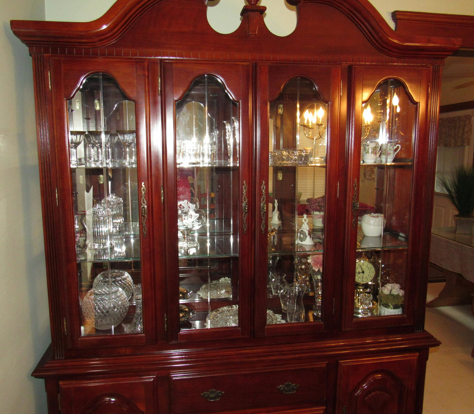 Crystal Glassware Lenox Misc China Closet Contents: Lot includes all pictured inside cabinet. Take what you want and leave the rest
