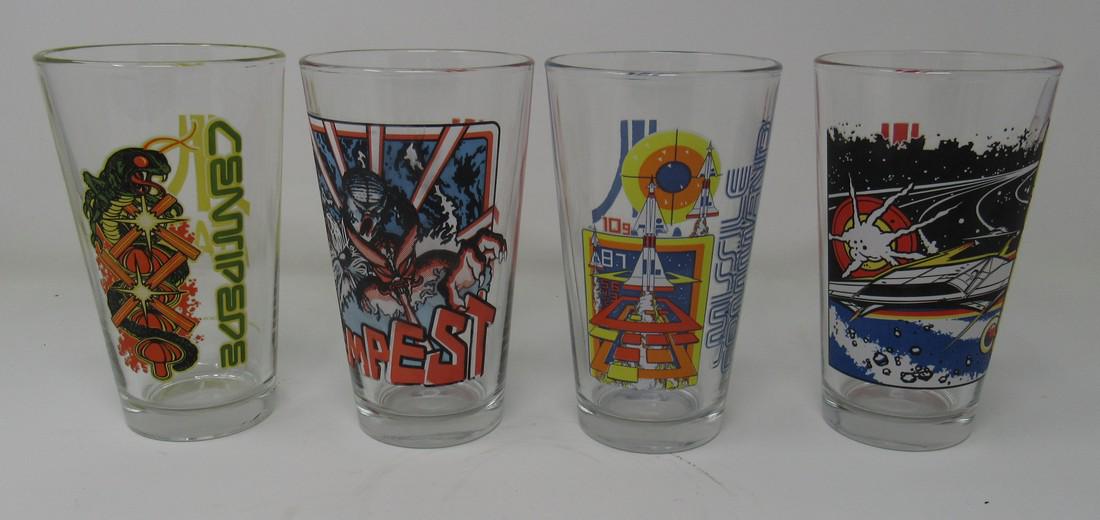 2009 Atari Drinking Glasses: Approx 3 1/2" in diameter and 5 7/8" tall