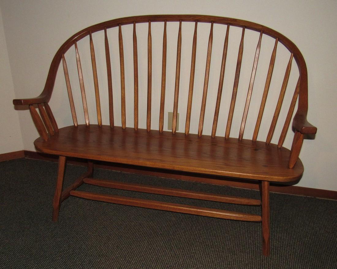 Oak Hunt Furniture Bench: Apprx 51 1/2" long