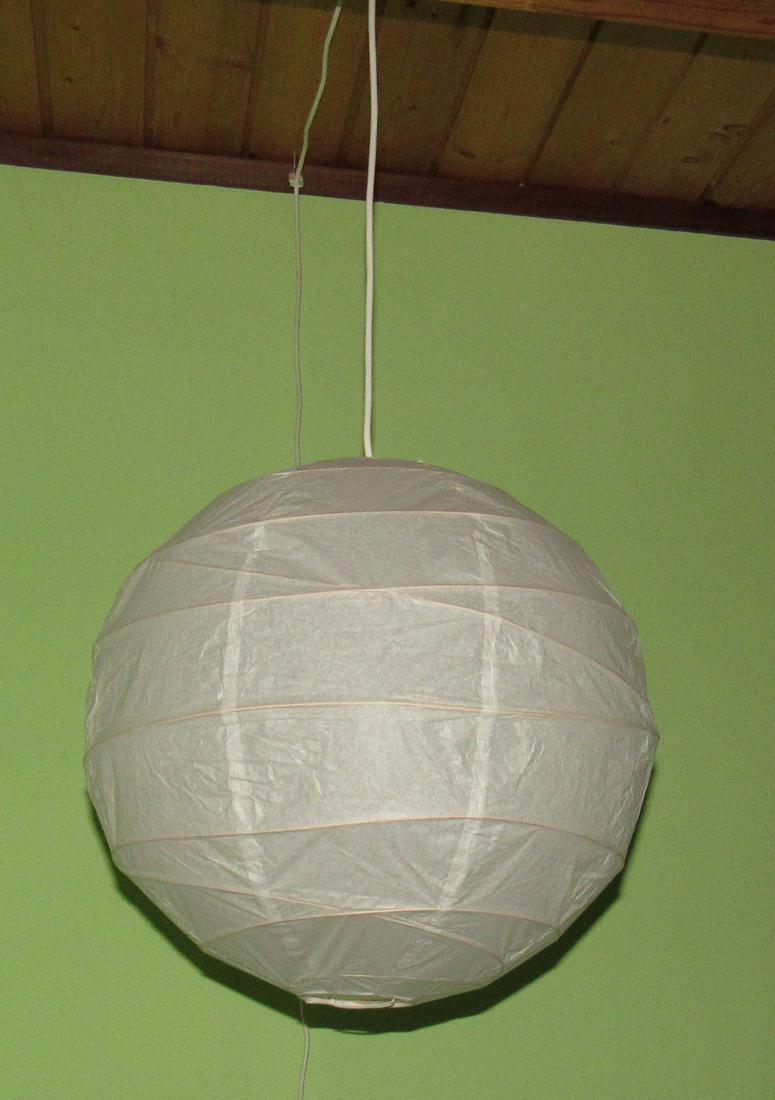 Ceiling Lamp: Approx 16" in diameter. Made of wire and paper