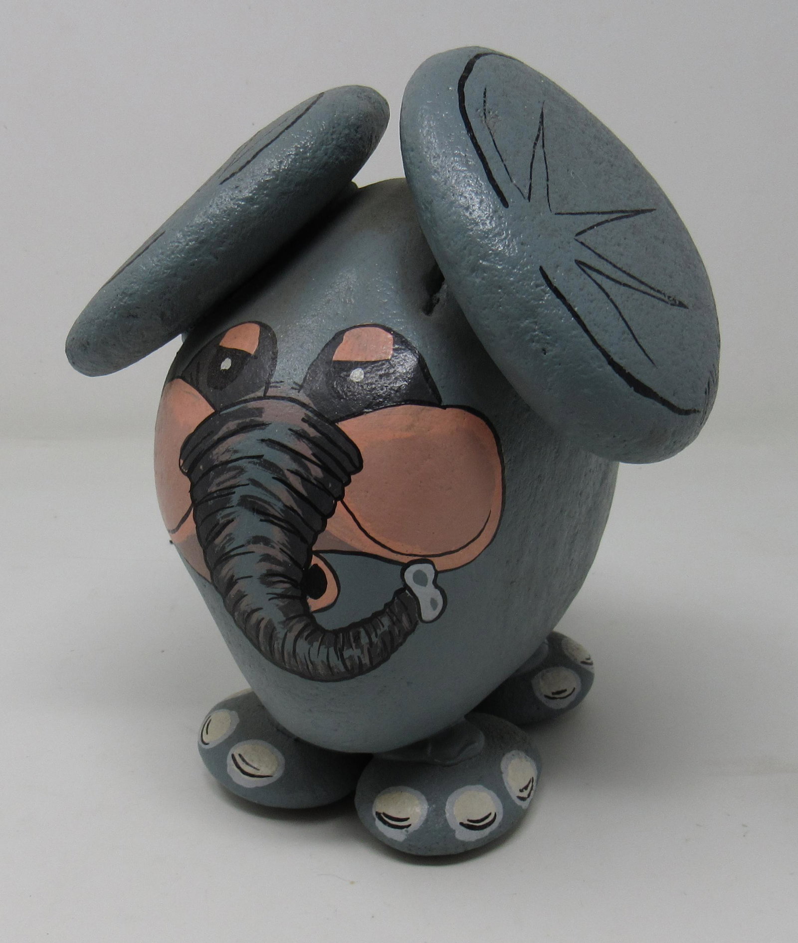 Ted Ehmann Signed Grock: Apprx 5 1/2" x 6 1/2" x 7 1/2" tall.