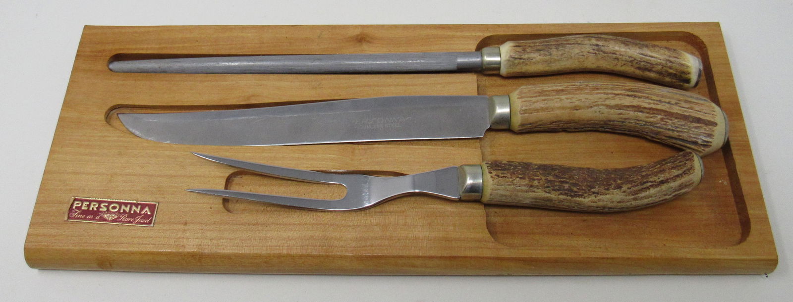 Personnna Bone Handle Cutlery Set: Knife is approx 12 1/2" long