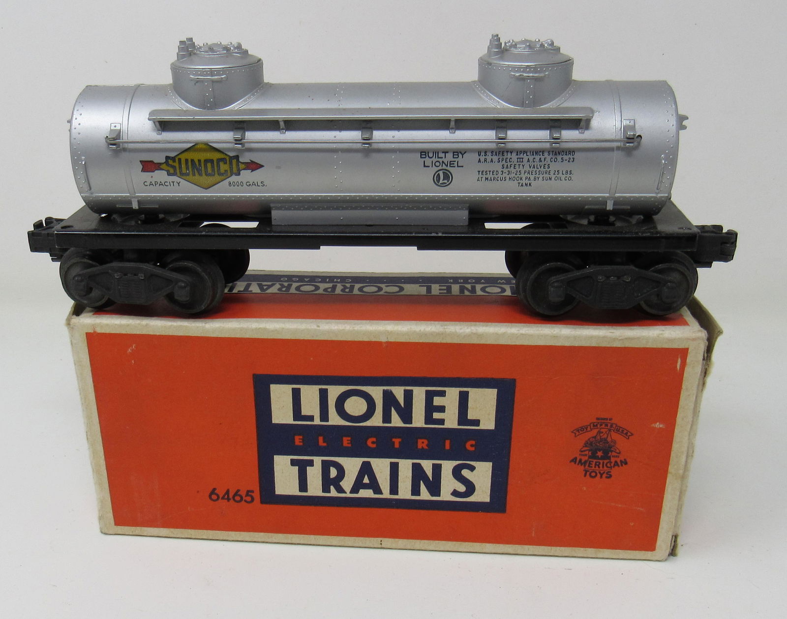 lionel sunoco tank car 6465
