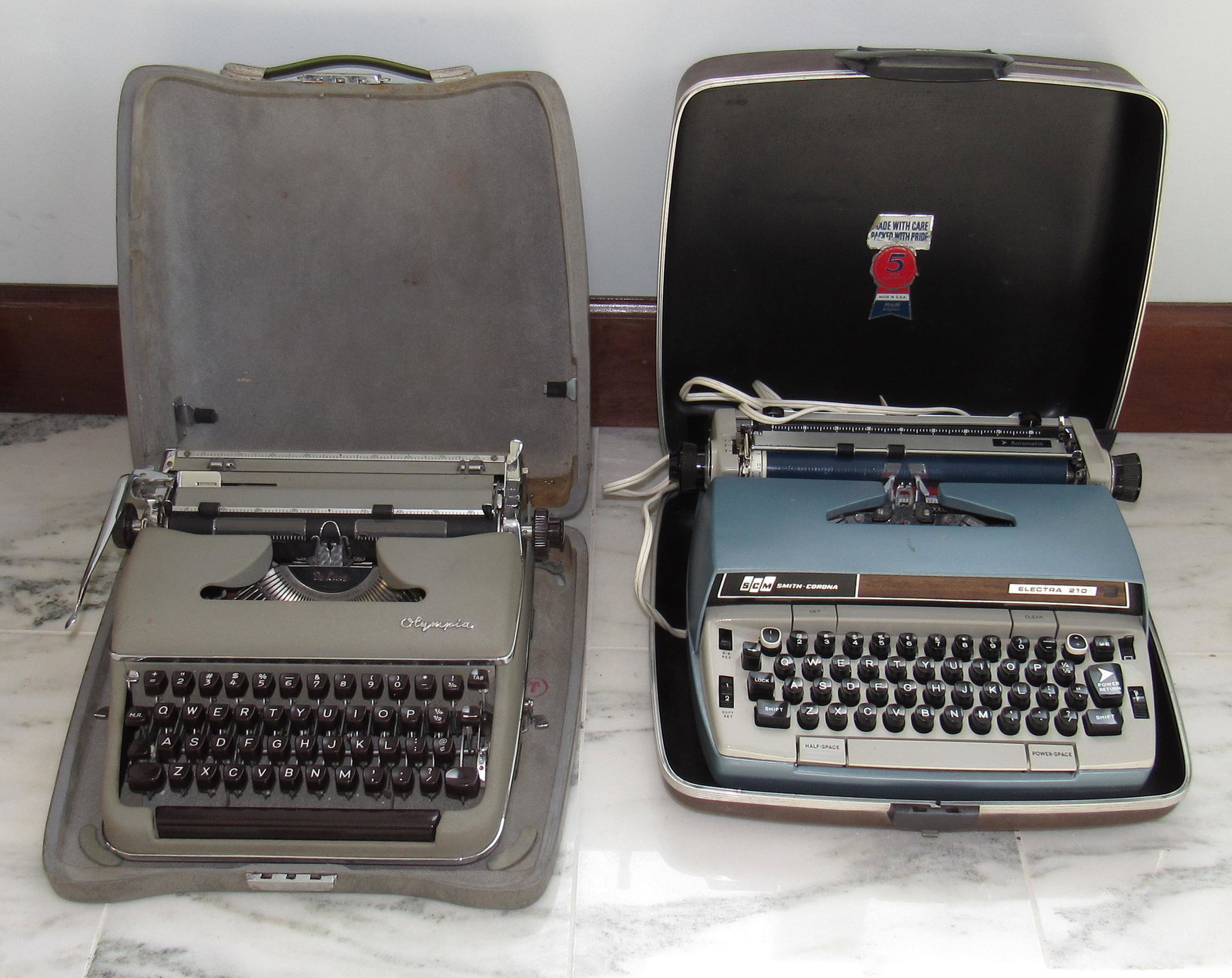 Vintage Olympia Smith Corona Typewriters: Getting both