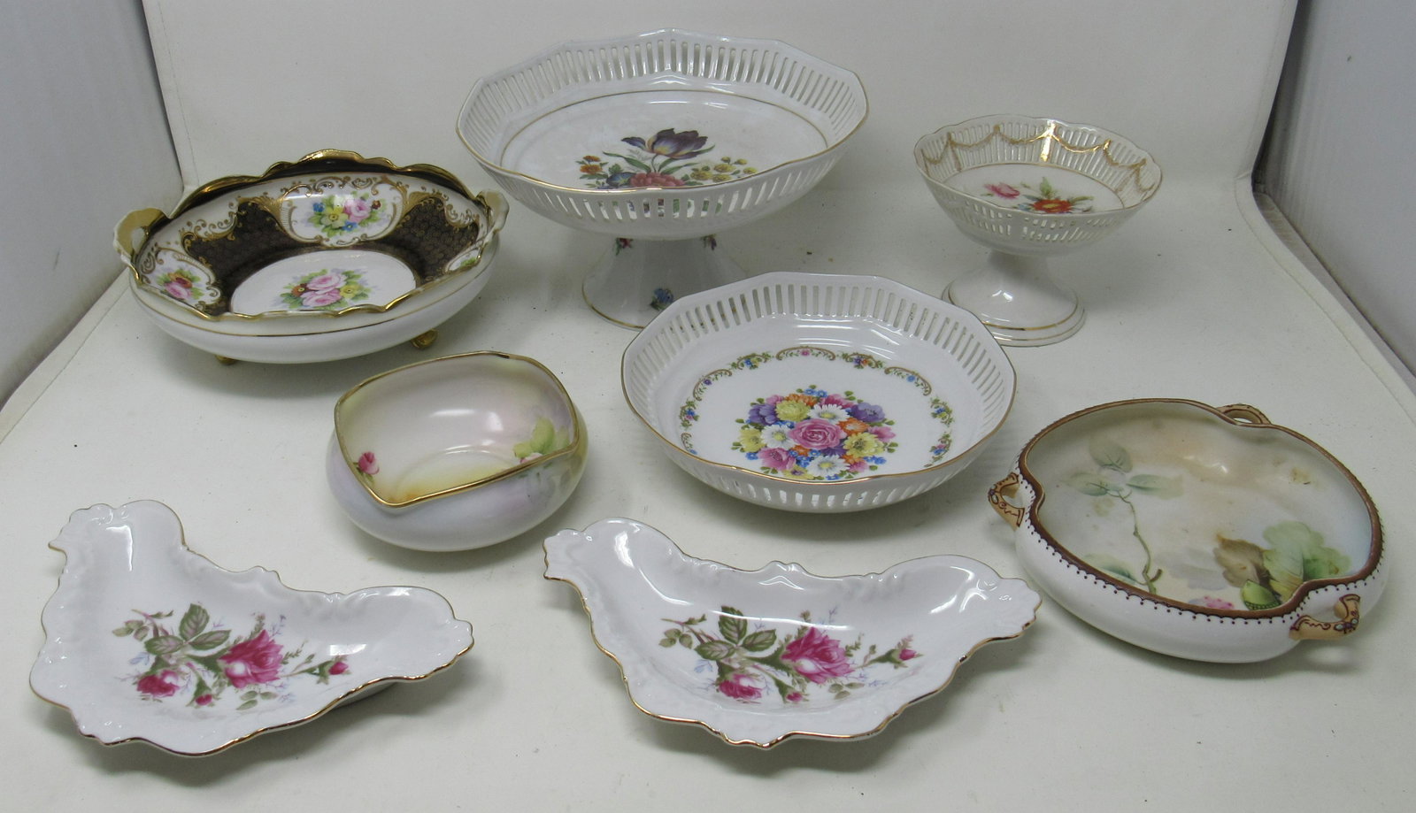 Bavaria Hand Painted Nippon & Misc: Largest is approx 9" in diameter and 5" tall
