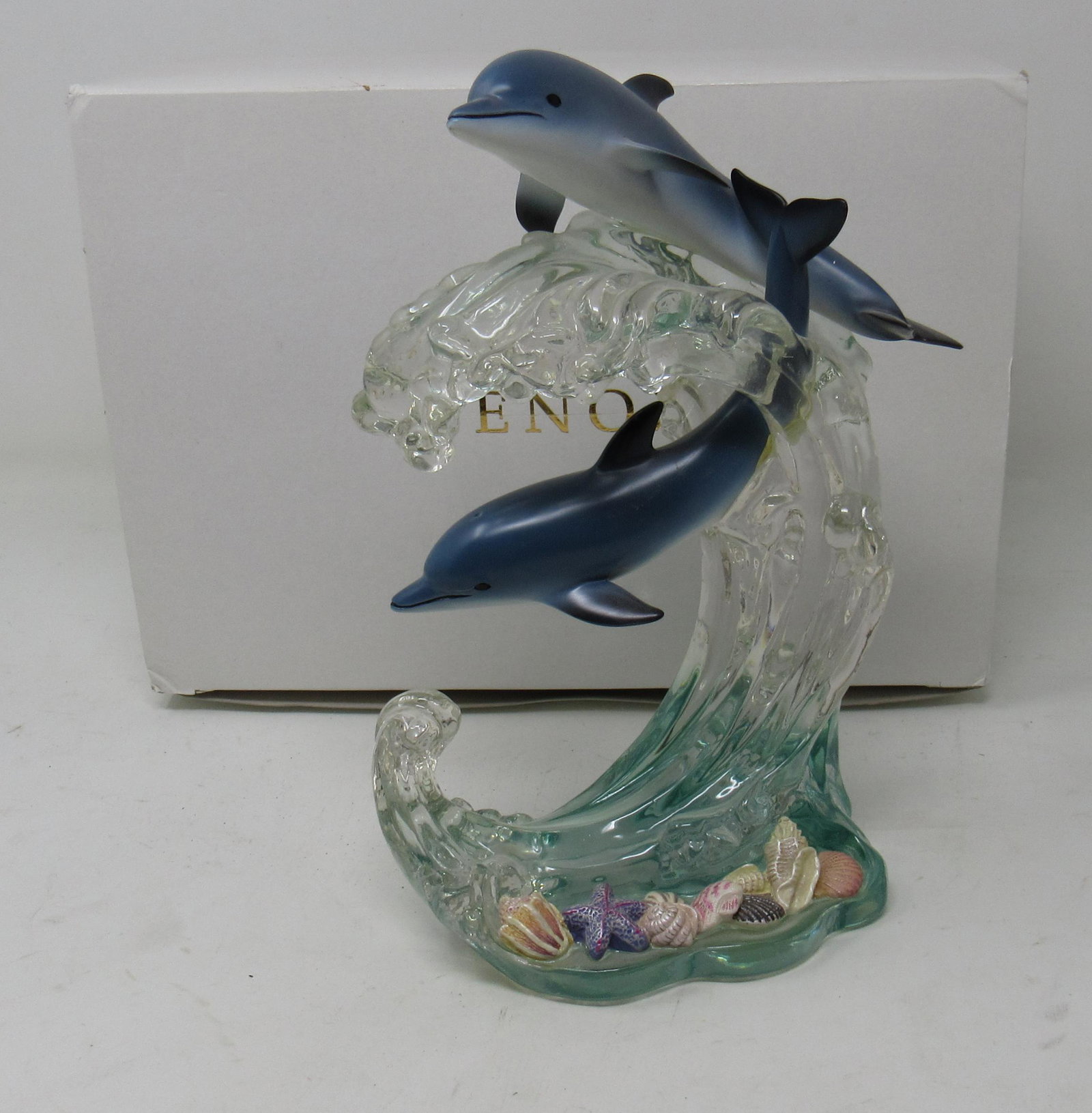 2000 Lenox Dolphins: Approx 9" tall