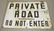 Private Road Sign