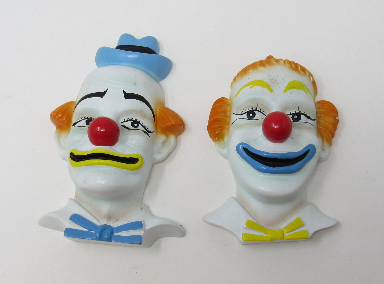 Coventry Ware Chalkware Clowns: Longest is apprx 7 1/4" long