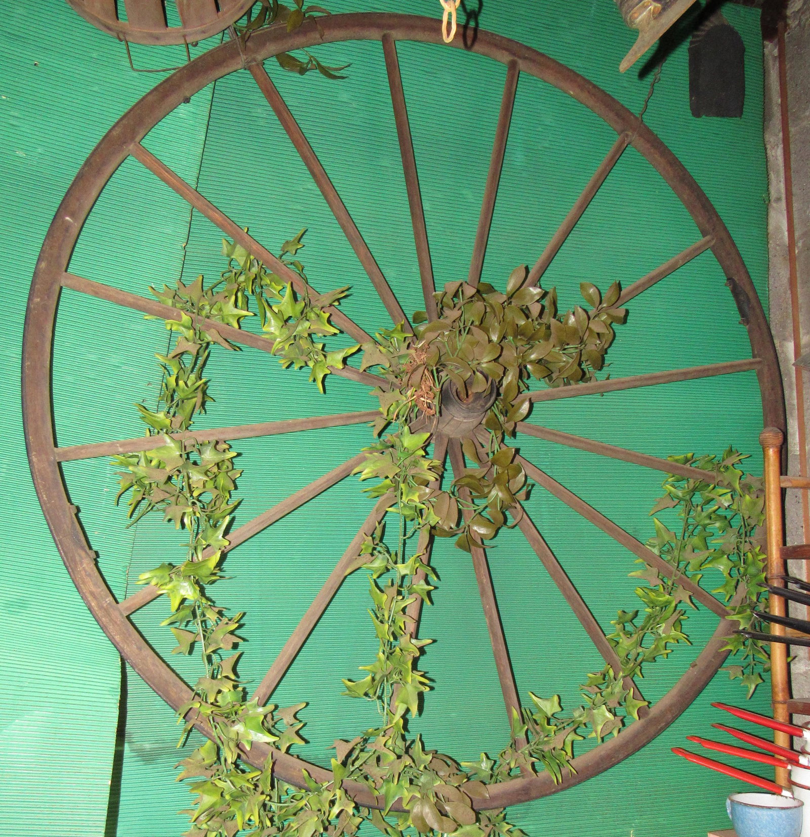 Wagon Wheel: Approx 50" in diameter and 1" wide