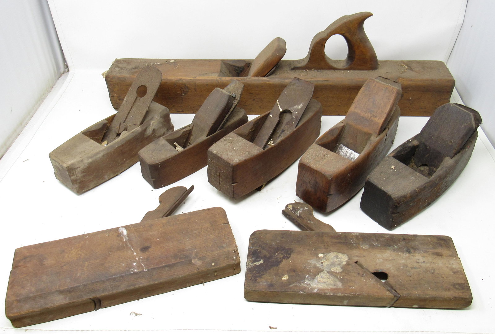 Antique Planes: Largest is apprx 2 7/8" x 2 7/8" x 22 3/4" long