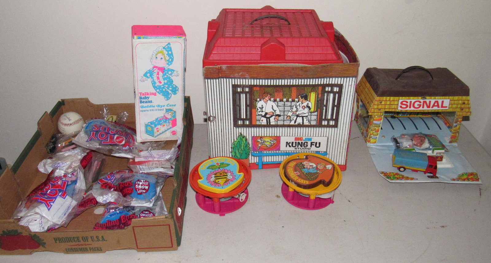 Big Jim Kung Fu Talking Baby Beans & Misc Mattel Toys: Getting all pictured