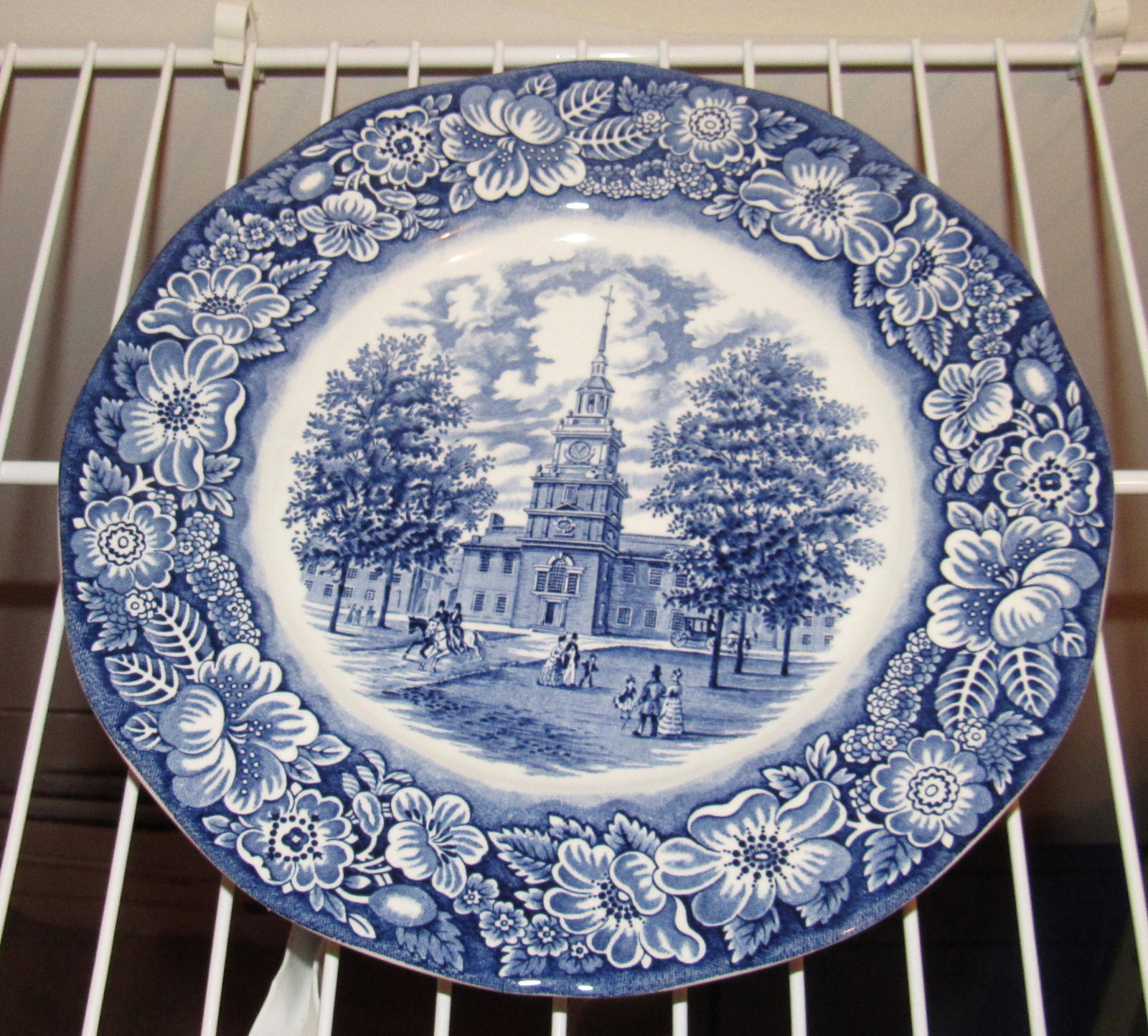 Liberty Blue Staffordshire Ironstone Plate: Approx 9 3/4" in diameter