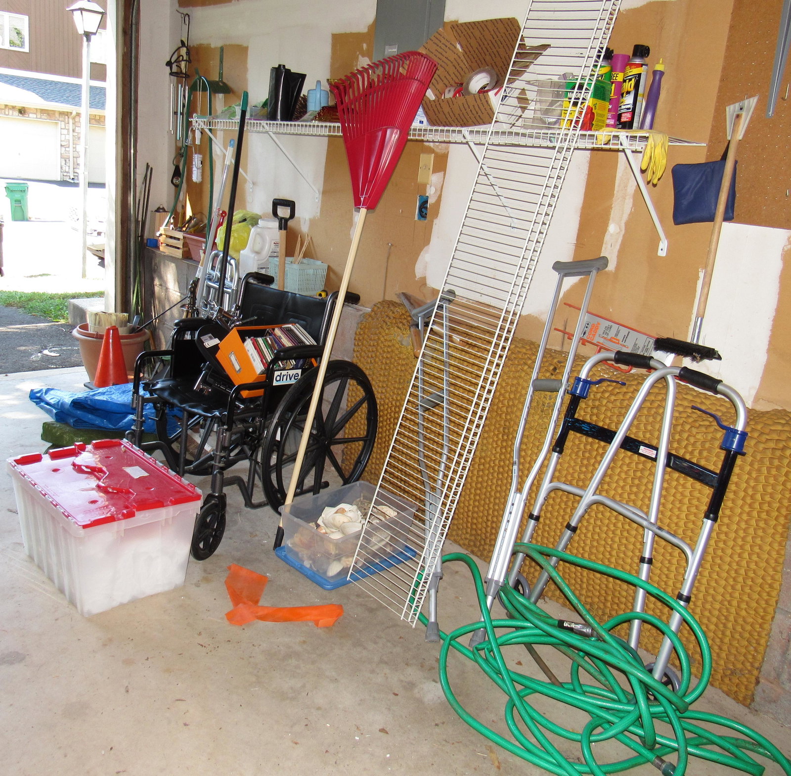Partial Garage Contents Tools Wheel Chair Wind Chime: Take what you want and leave the rest