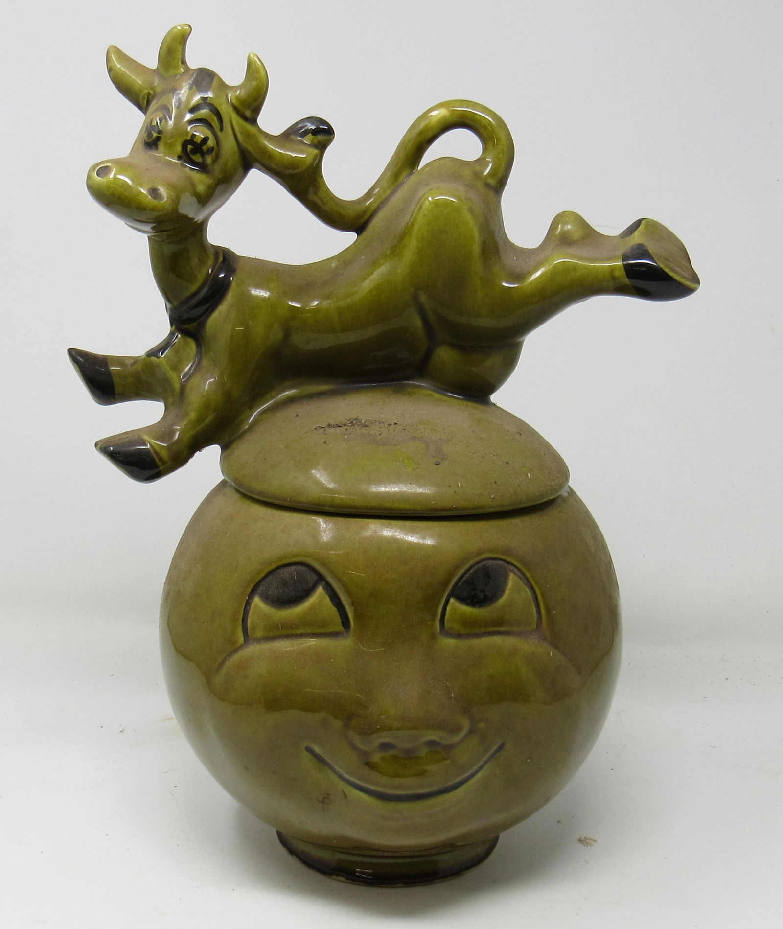 Cow Jumping Over The Moon Cookie Jar: Approx 13 1/2" tall