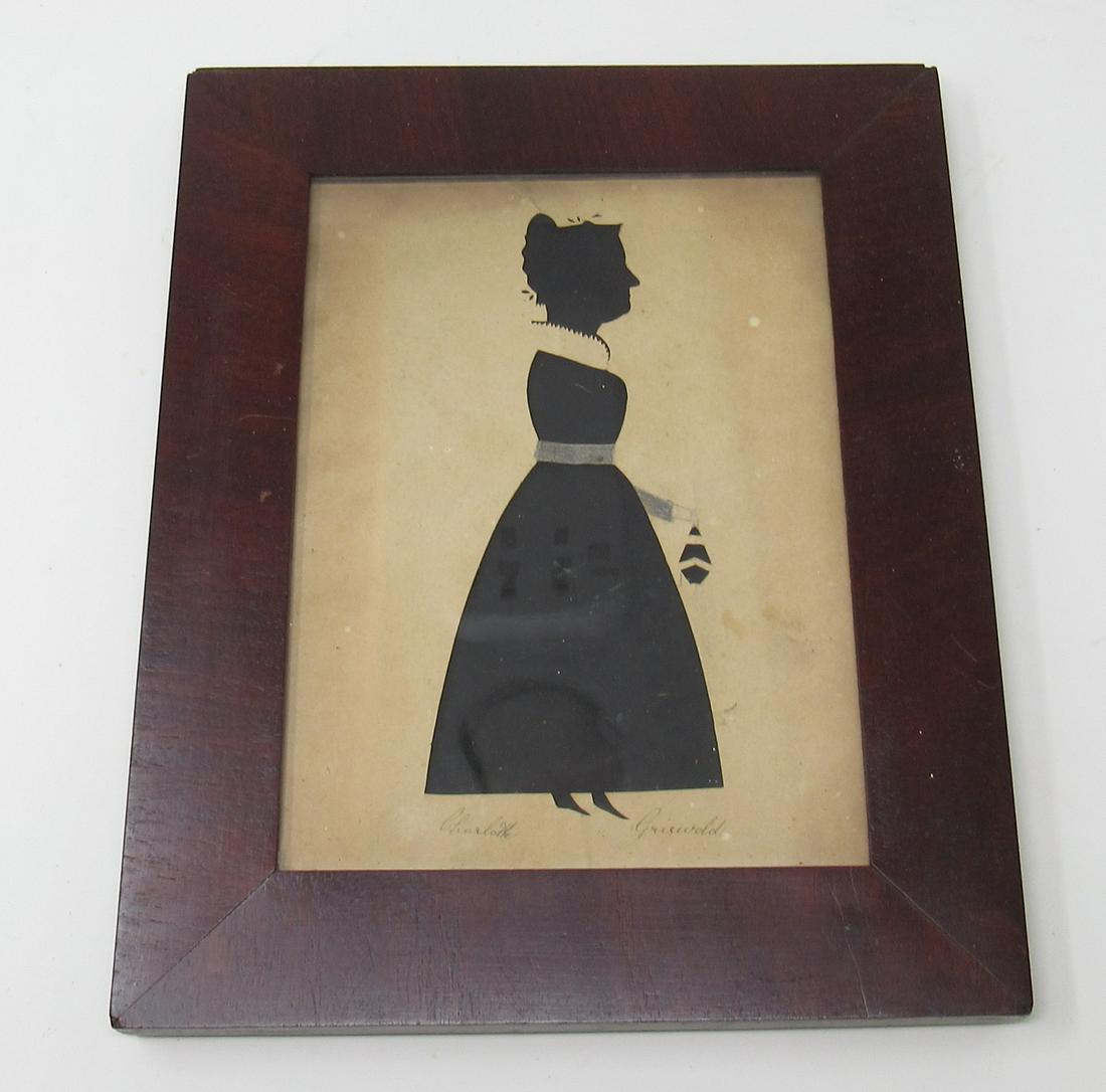 Charlotte Griswold Silhouette: Approx 8 1/4" x 10 1/4"