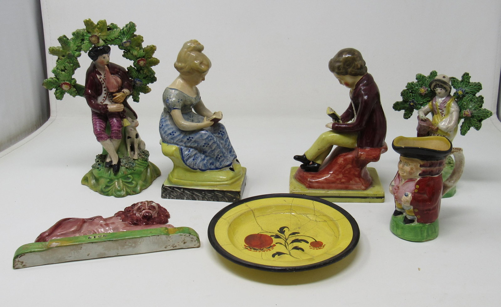 Staffordshire Walton & Misc Figurines: Tallest is approx 7 3/4"