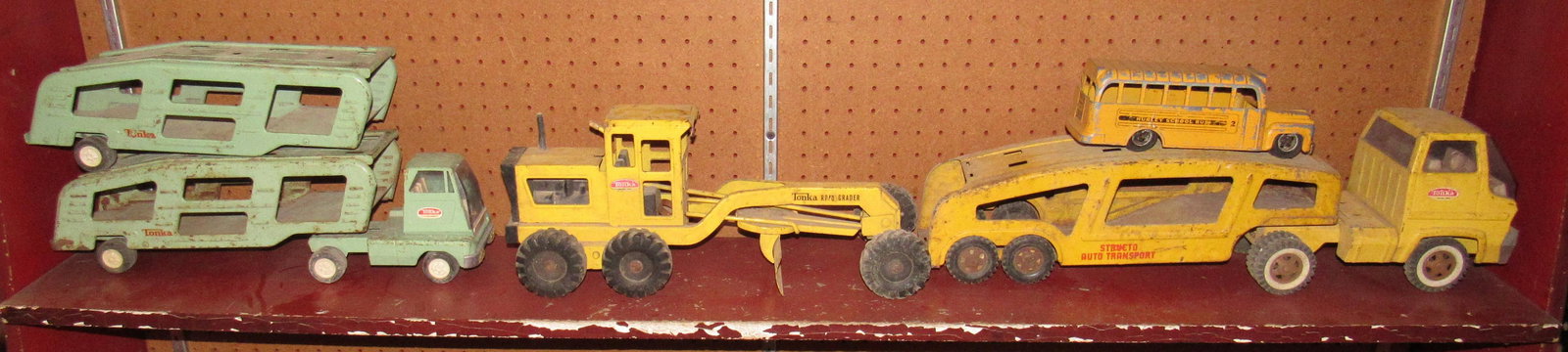 Tonka Car Hauler & Grader Structo Transport Trailer: Getting all pictured