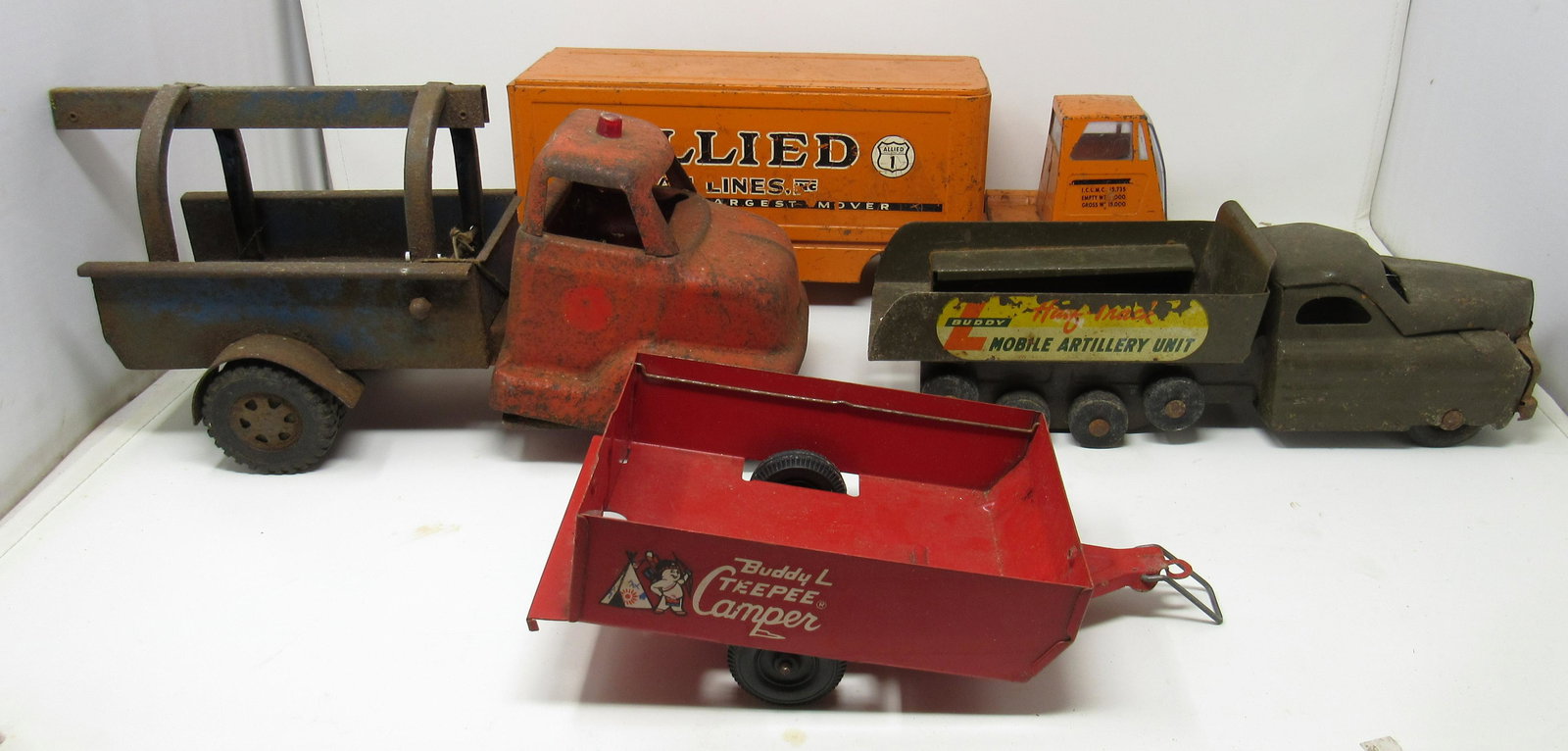Buddy L Mobile Artillery Unit Teepee Camper Tonka: Getting all pictured