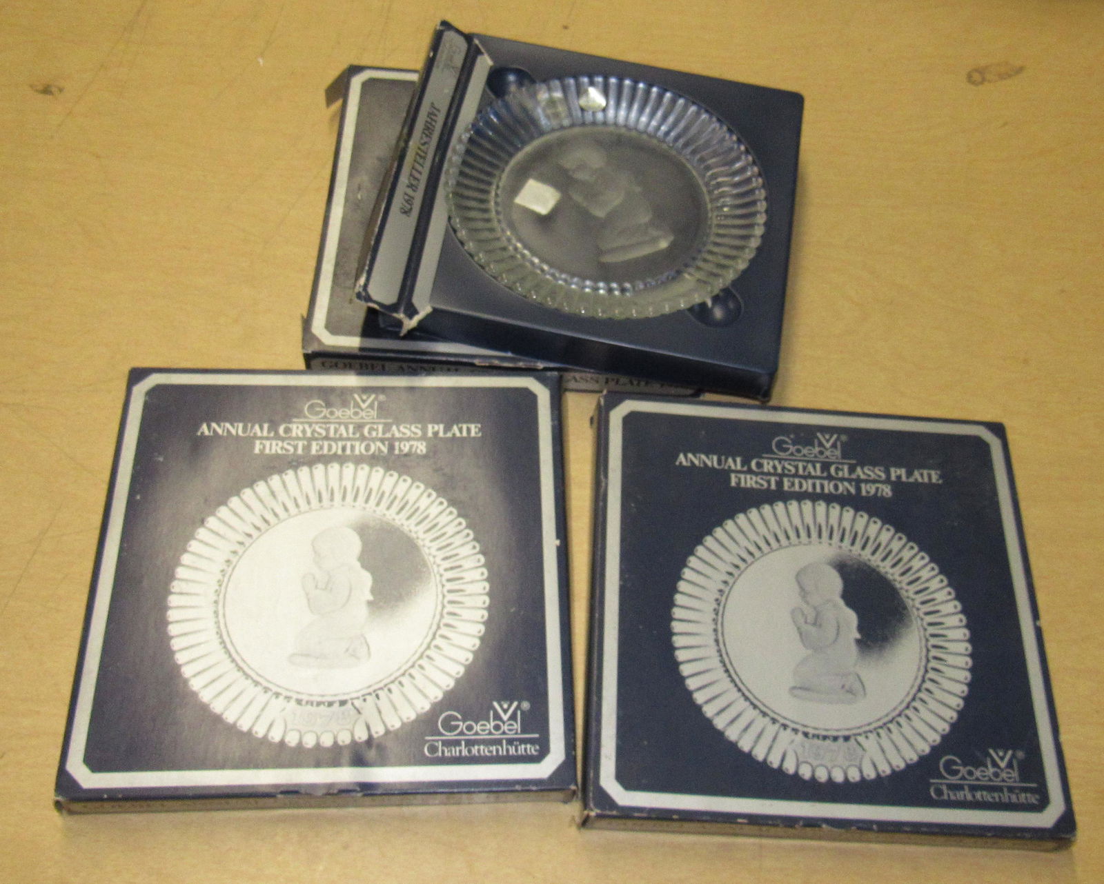 3 Goebel 1978 Crystal Glass Plates: Getting all 3