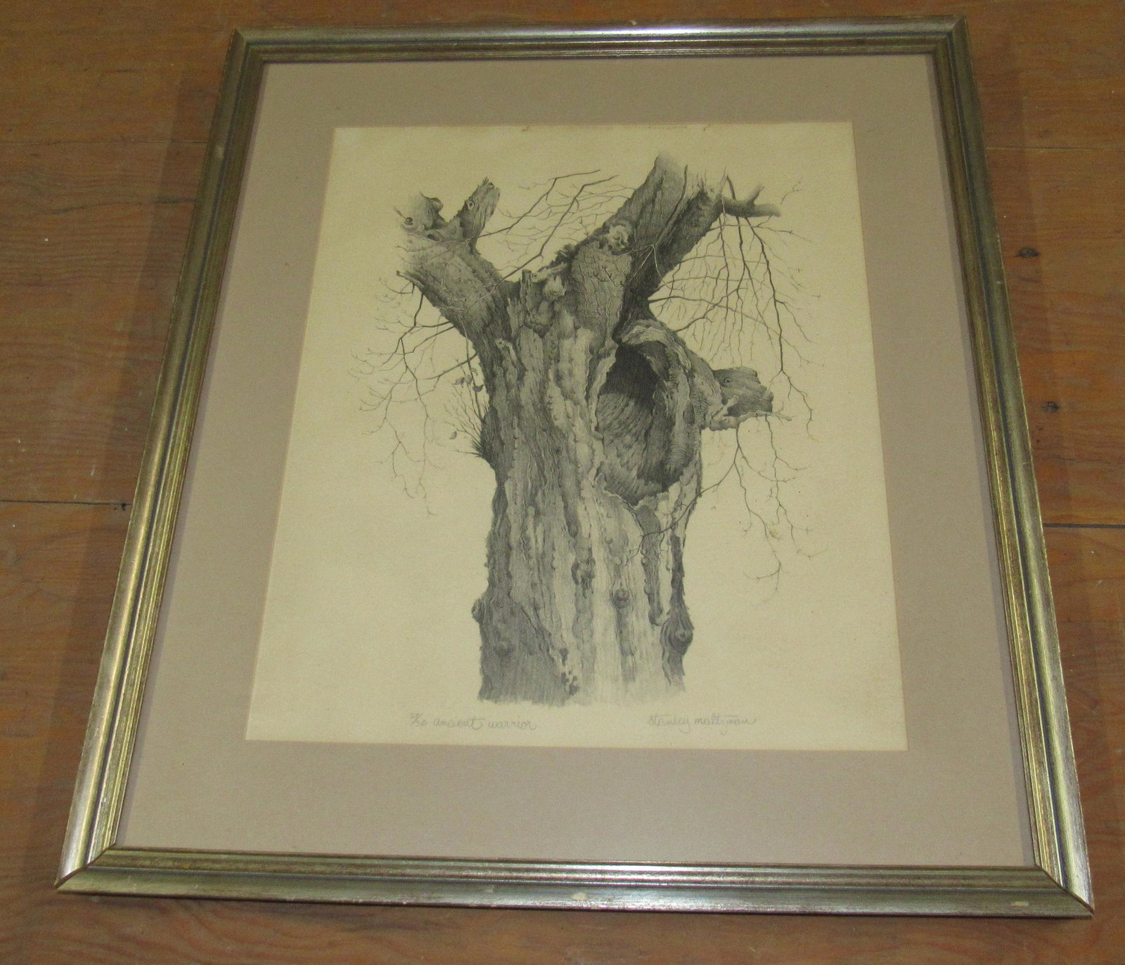 Ancient Warrior Lithograph by Stanley Maltzman: Approx 22" x 24"