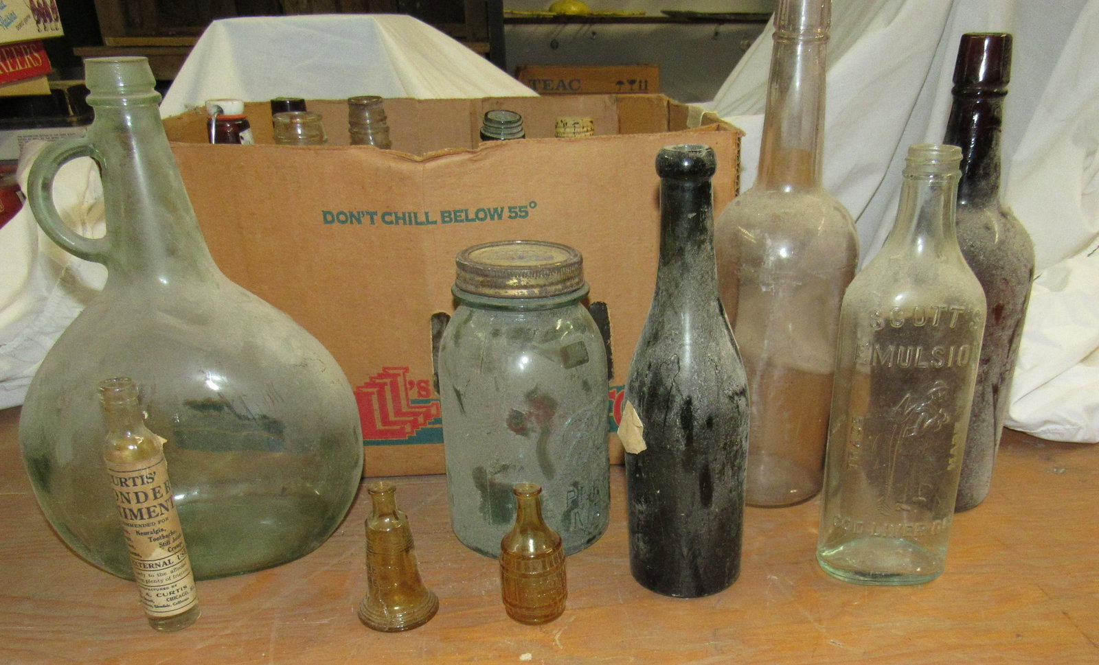 Box of Misc Bottles: Getting all pictured