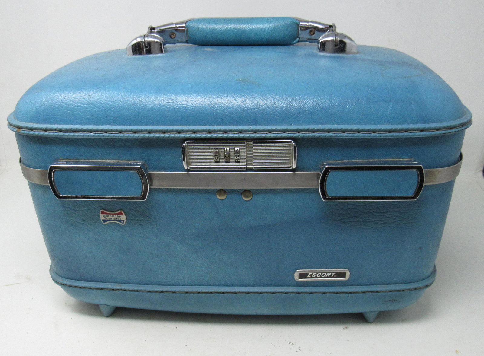 Vintage Escort Luggage Cosmetic Case: Approx 9" x 14" x 9" tall