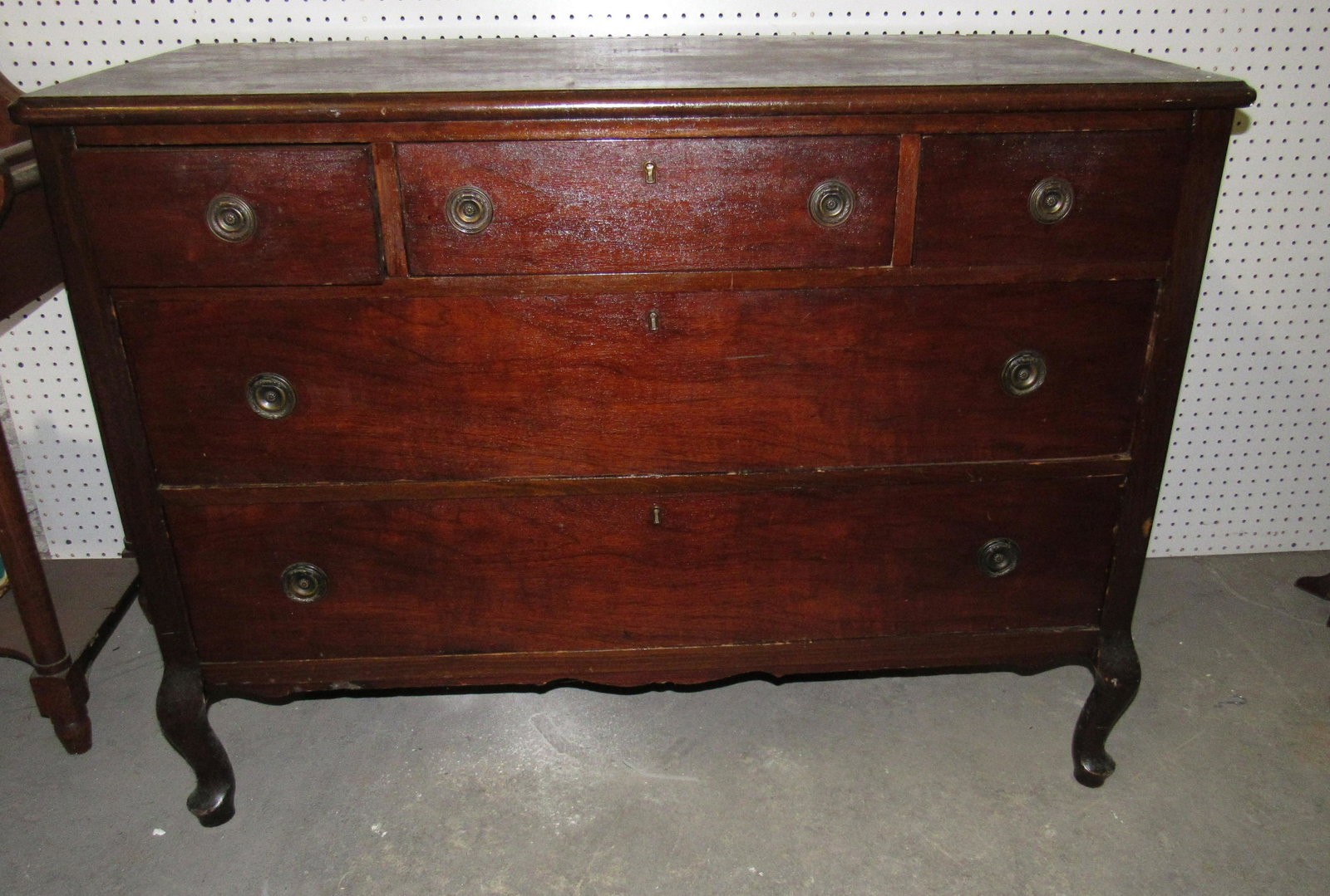 Bed Dresser & Contents Philadelphia Orchestra Drawing: Lot includes bed, dresser with mirror, and Everything on it. MUST TAKE ALL . It does not include washstand ( in pics with bed ) or any items hanging on wall