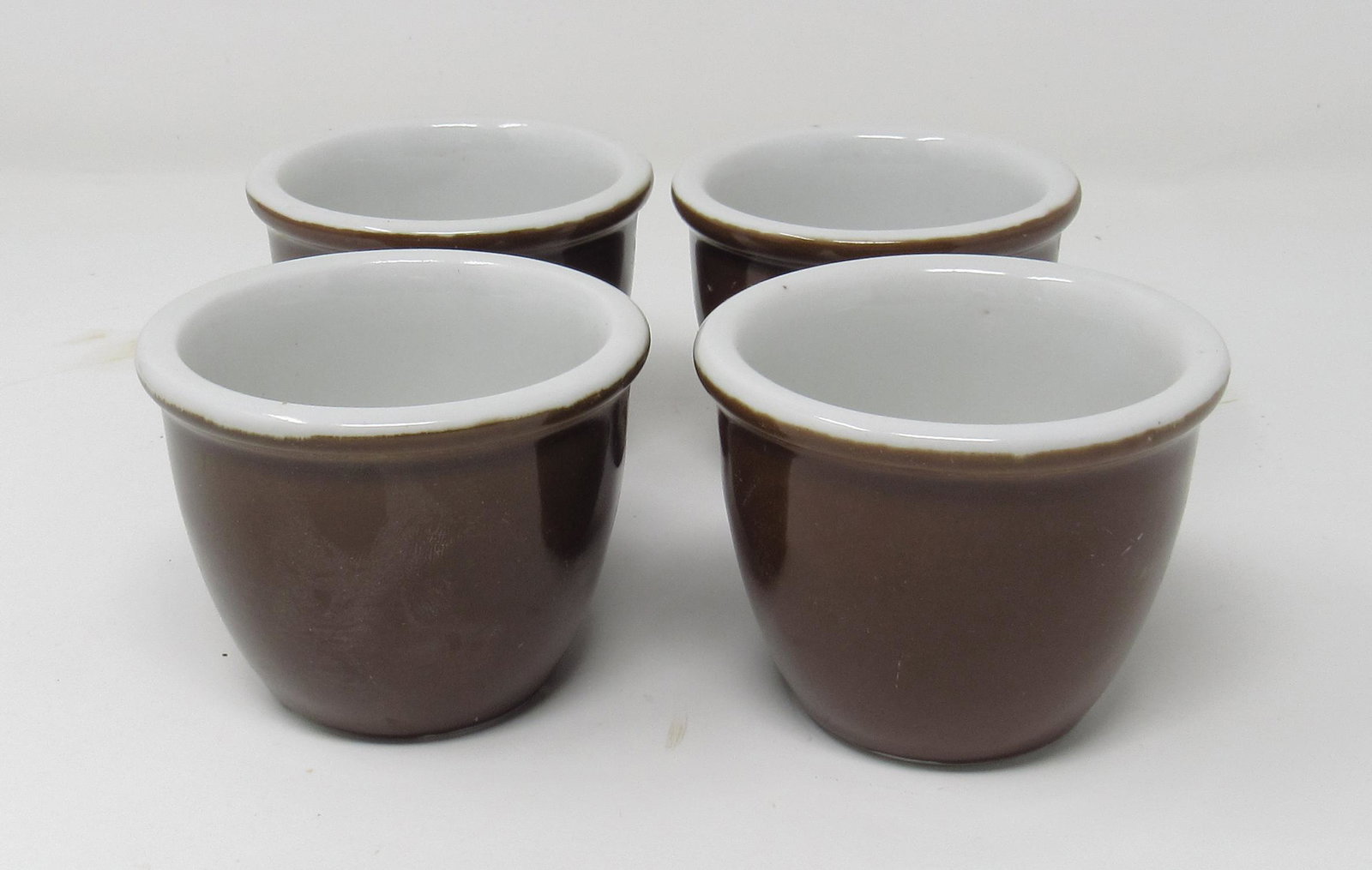 4 Hall Dessert Cups: Apprx 3 1/2" in diameter and 2 5/8" tall