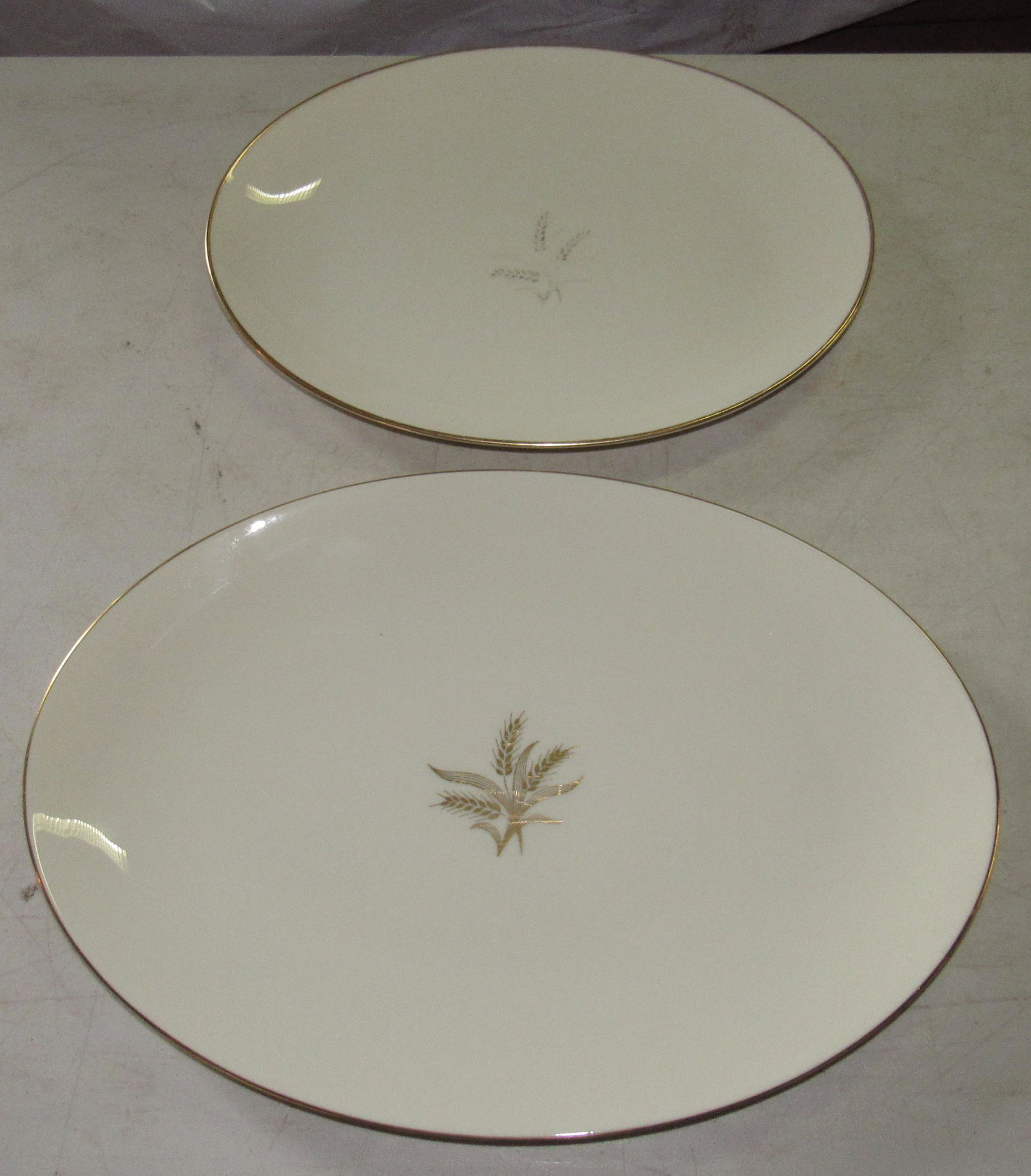 Lenox Wheat Platters: Largest is approx 11 1/2" x 16"