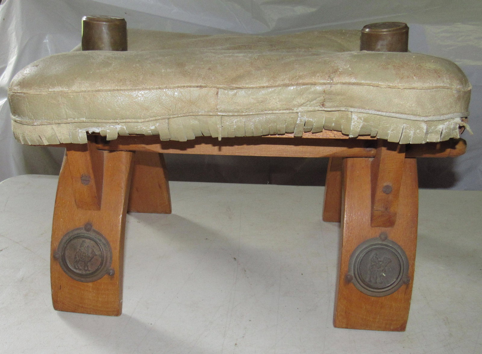 Stool: Approx 11 1/2" x 17" x 13" tall.