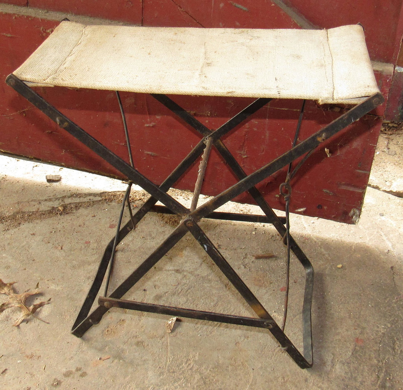 Folding Camp Stool: Approx 7" x 14 1/2" x 14 1/2" tall
