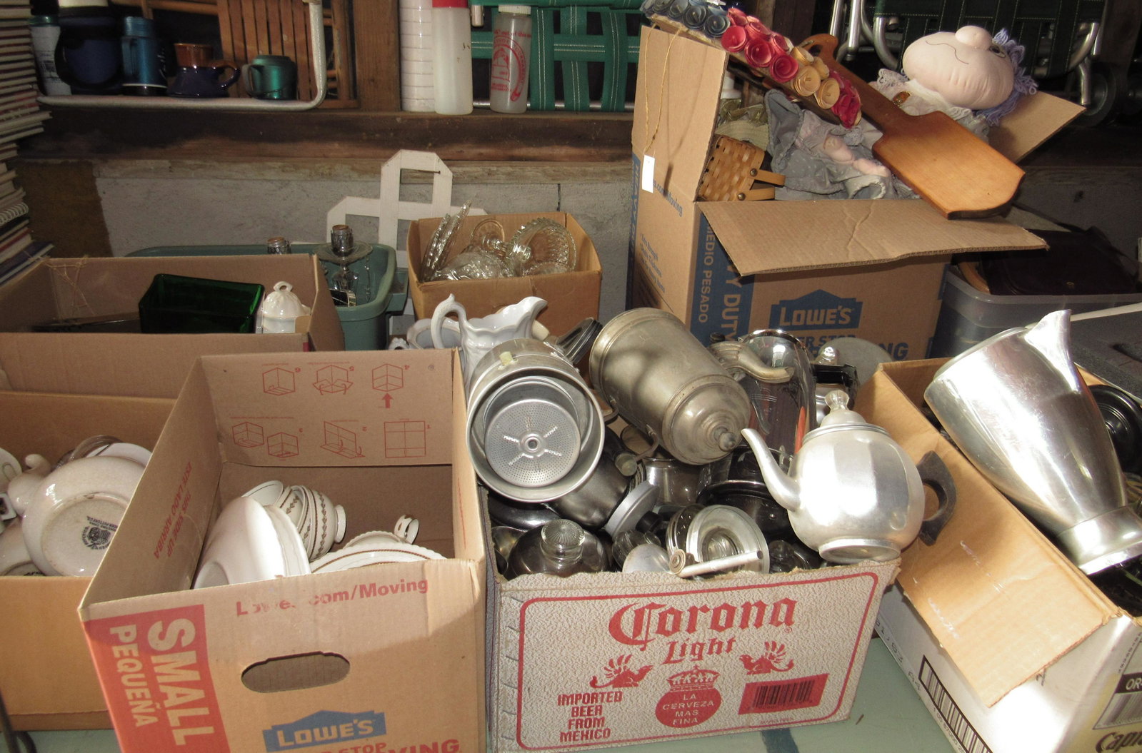 Mercer Pottery Ironstone HUGE Table Contents: Lot includes everything pictured on table. Take what you want and leave the rest