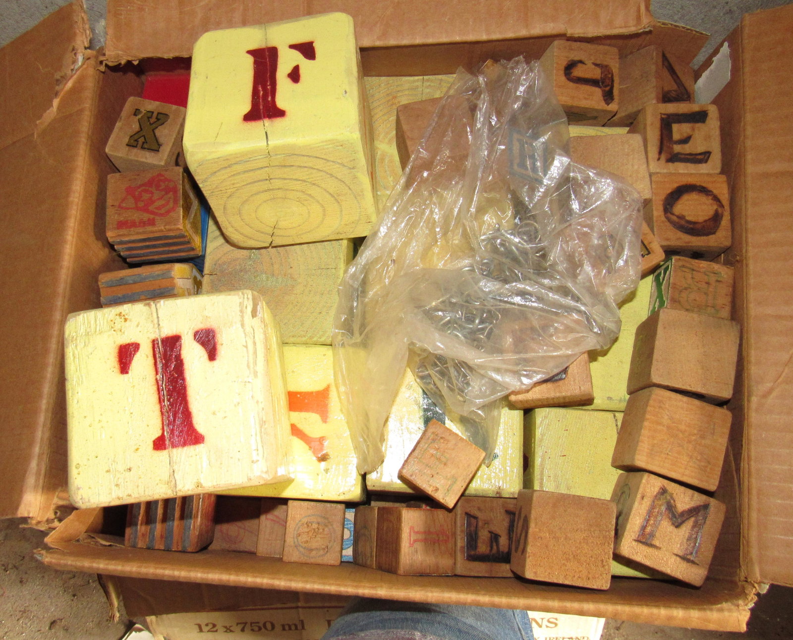 3 Boxes of Childrens Blocks: Getting all in the 3 boxes