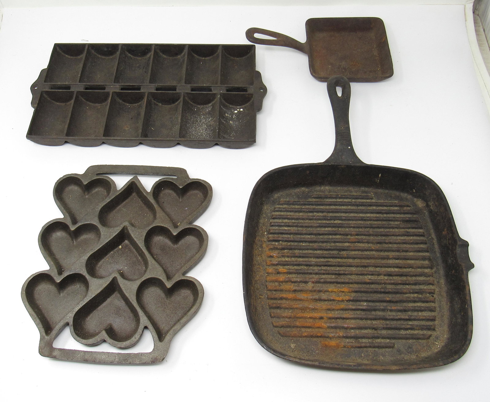 Cast Iron Heart Mold Gem Pan Kirby & Allen Skillet: Getting all pictured