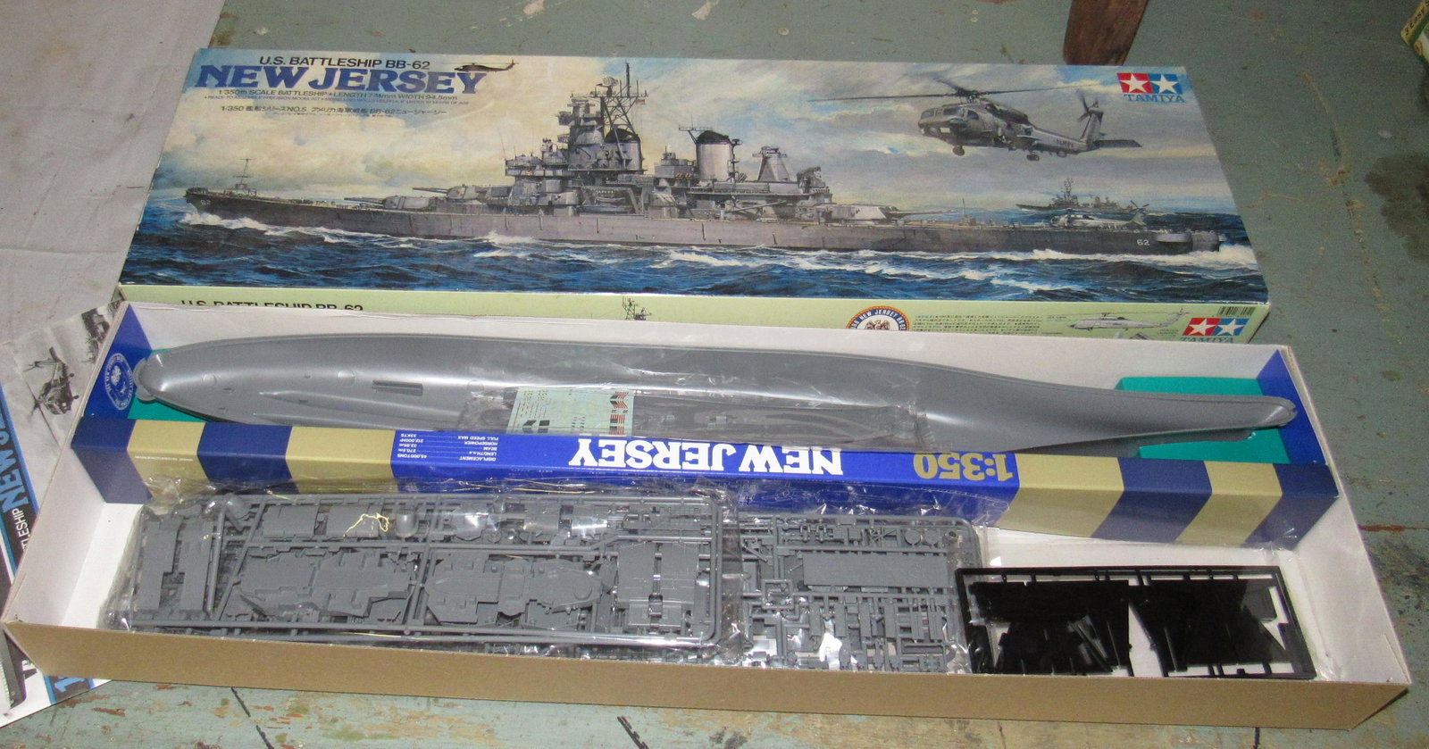 Tamiya US Battleship BB-62 New Jersey 1/350th Scale: We do not guarantee all parts are in box