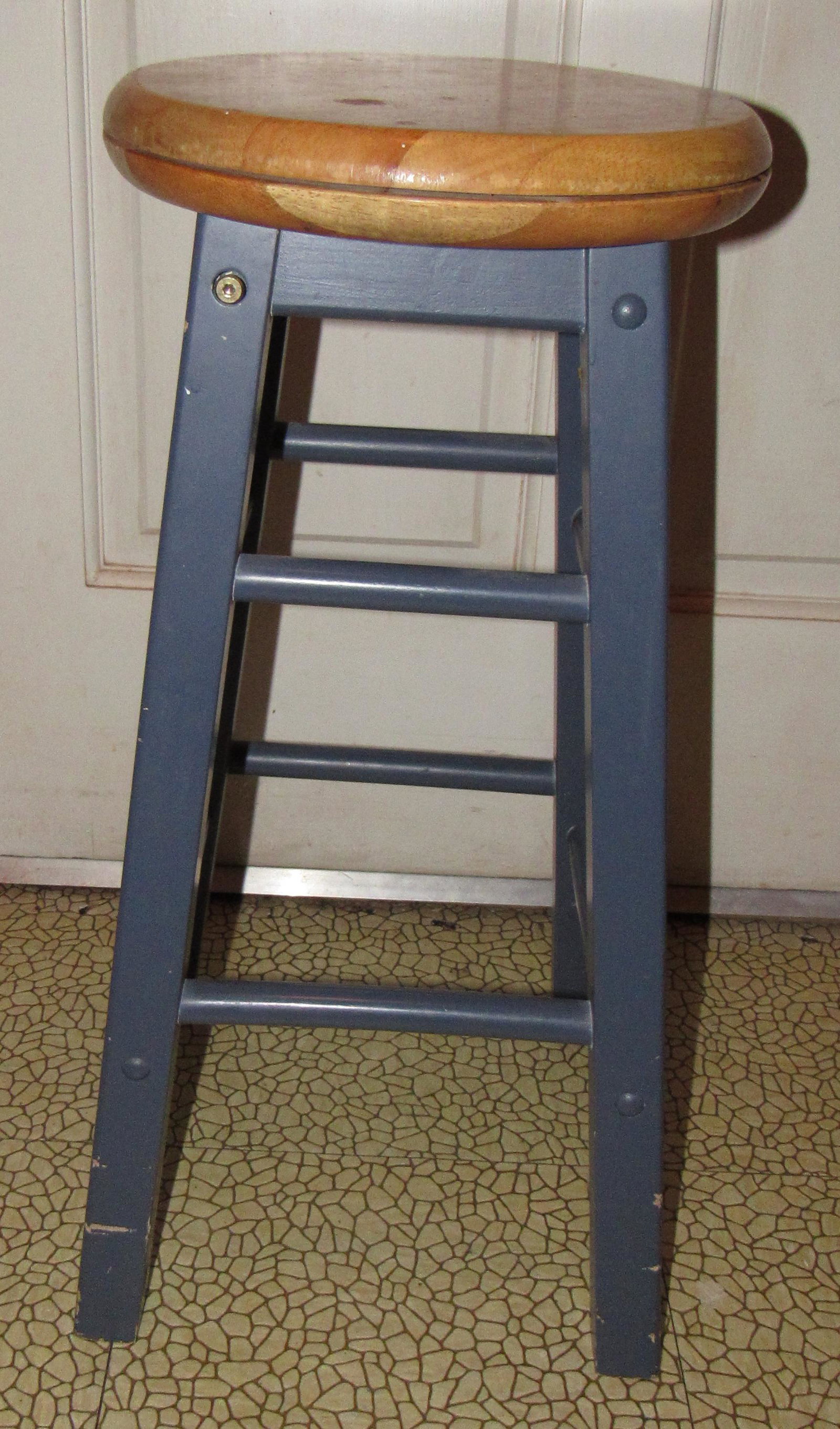 Stool with Swivel Top: Approx 11 3/4" in diameter and 25" tall