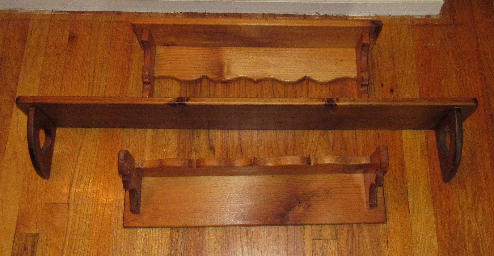 3 Shelves: Largest is approx 6" x 41" x 6" tall