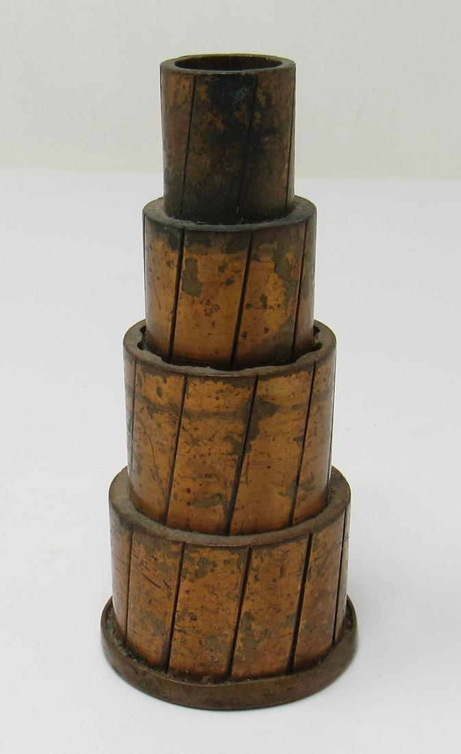 Copper Art Pen Pencil Holder: Approx 1 3/4" in diameter and 4 1/4" tall