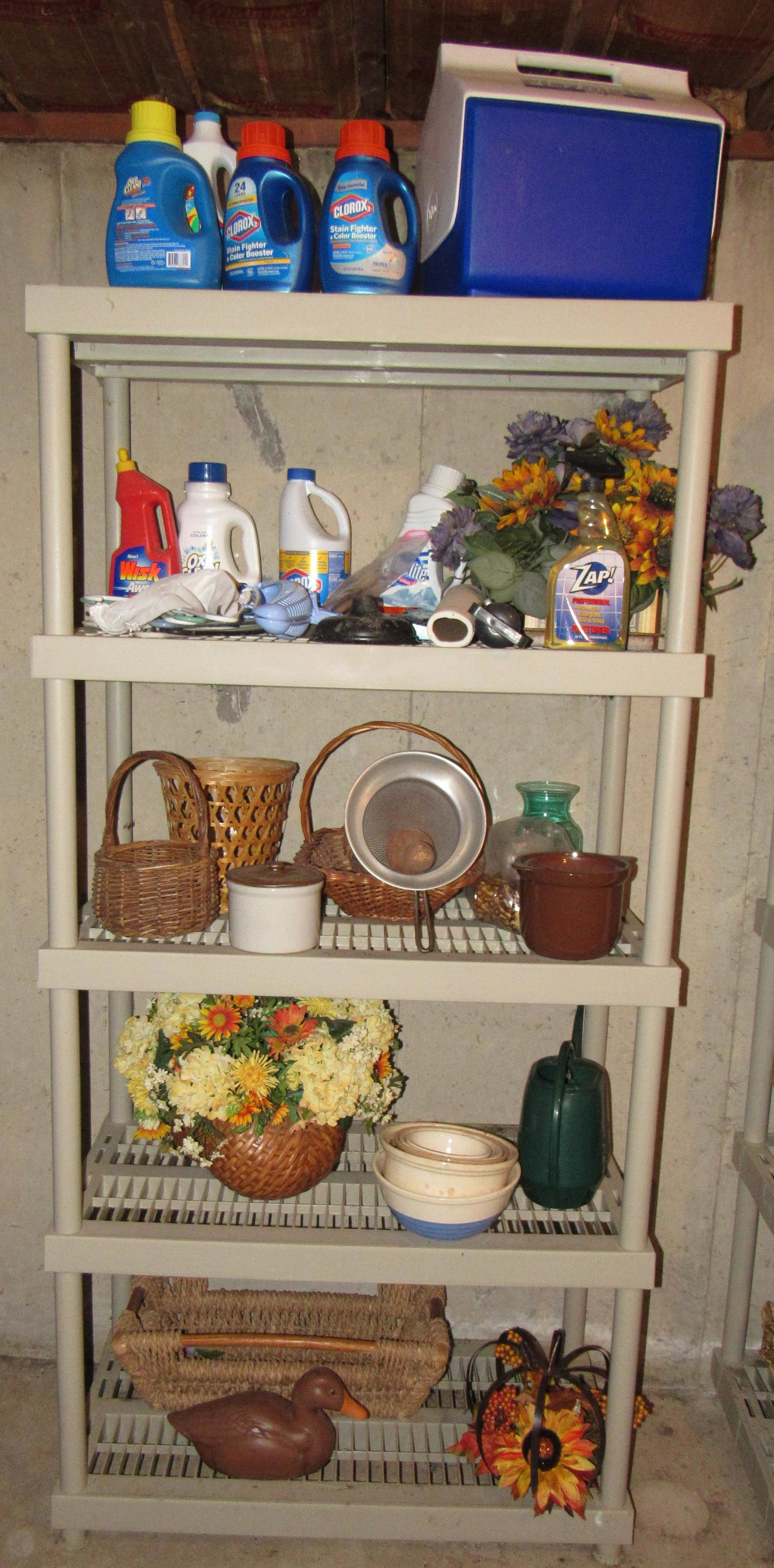 Shelf & Contents: Shelf is approx 18" x 36" x 73 1/2" . Take what you want and leave the rest