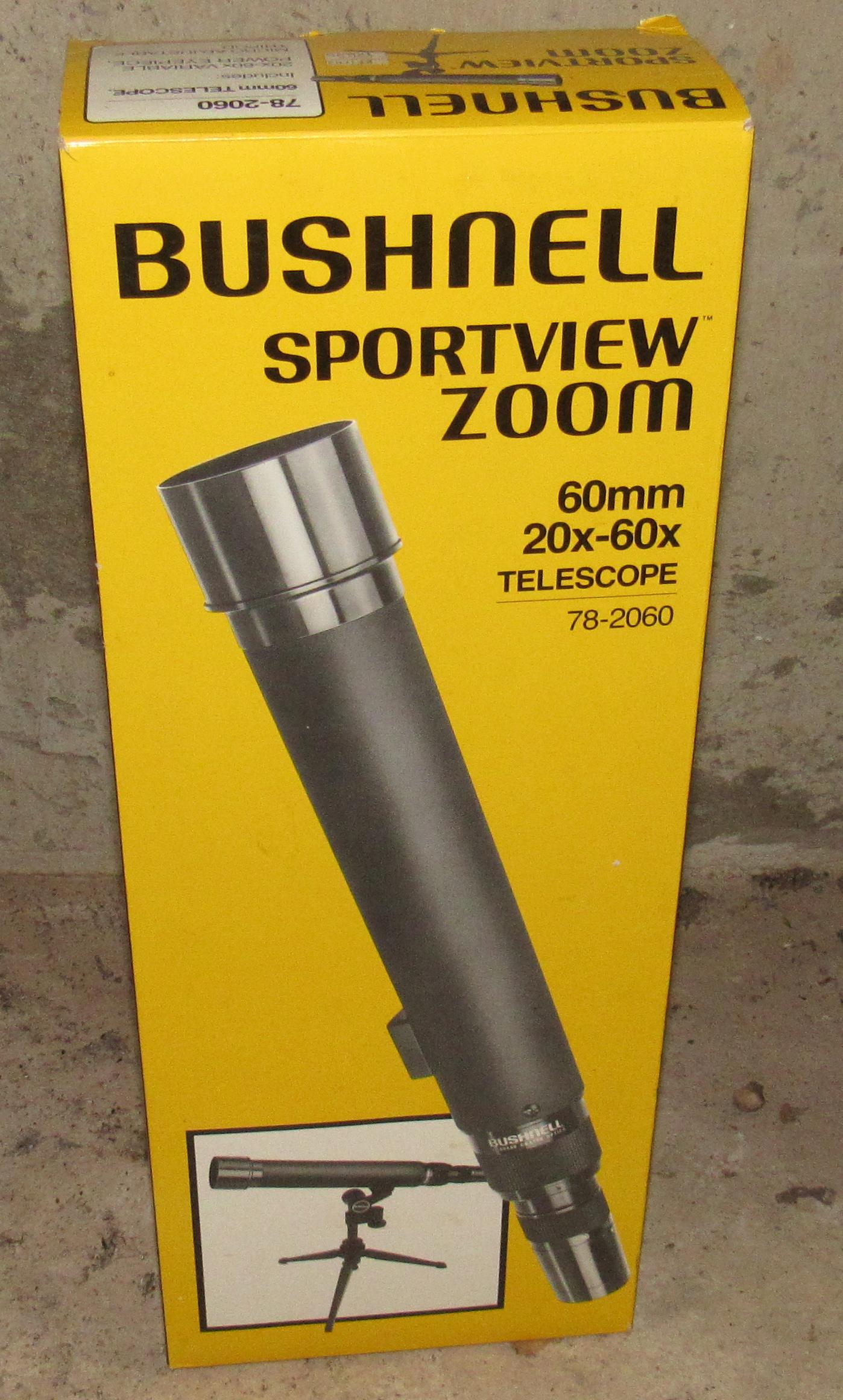 Bushnell Sportview Zoom 78-2060 Telescope: In original box