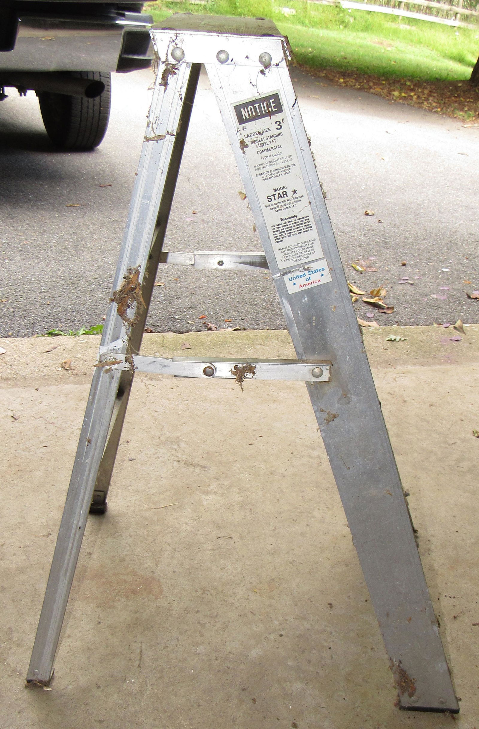 Star 3' Aluminum Step Ladder: Ladder